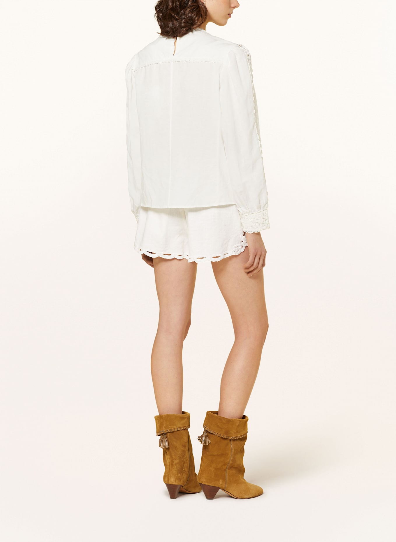 MARANT ÉTOILE Shorts SAFA mit Lochspitze: WEISS