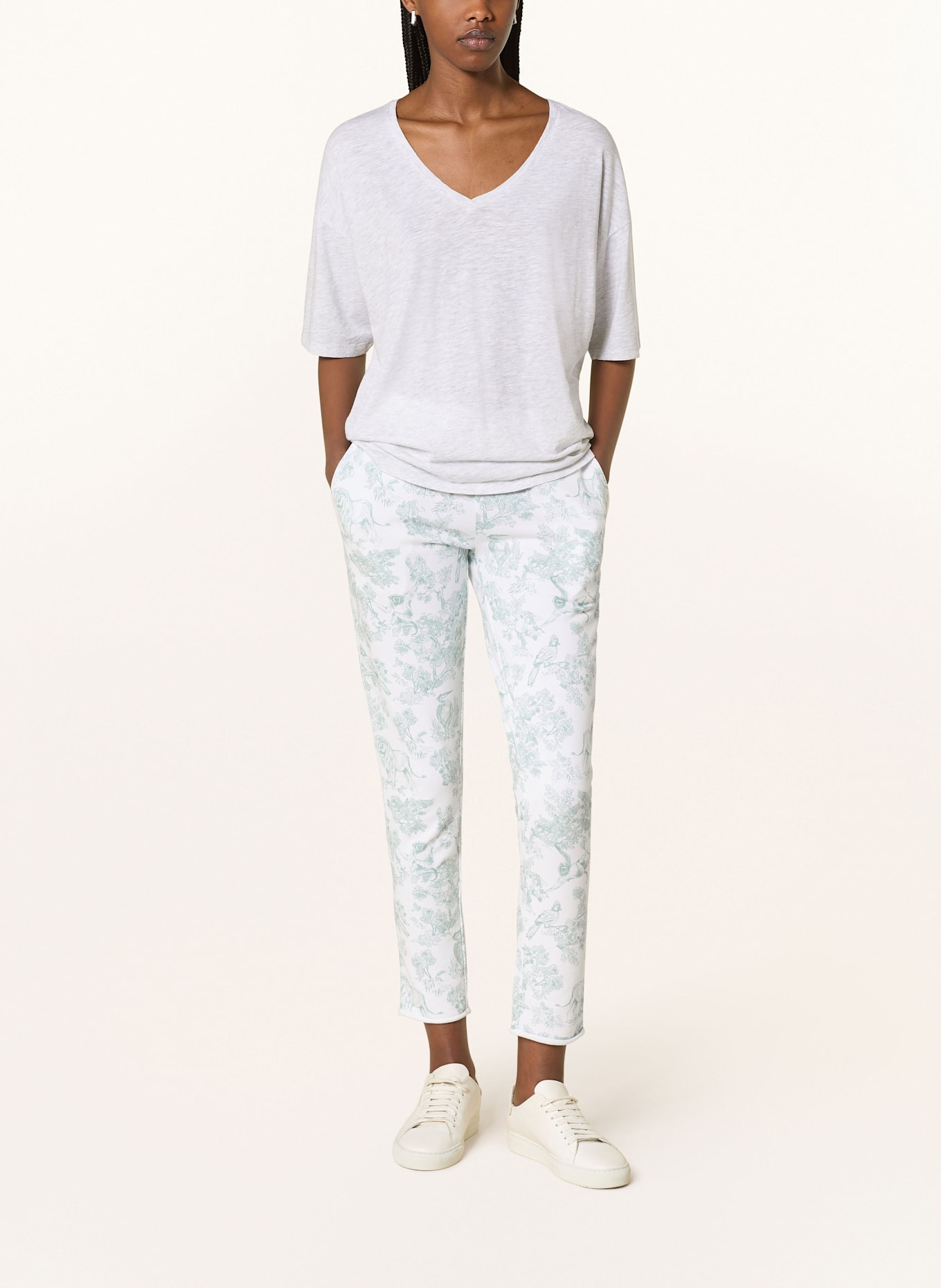 Juvia Tepláky SMILLA: BÍLÁ / ZELENÁ