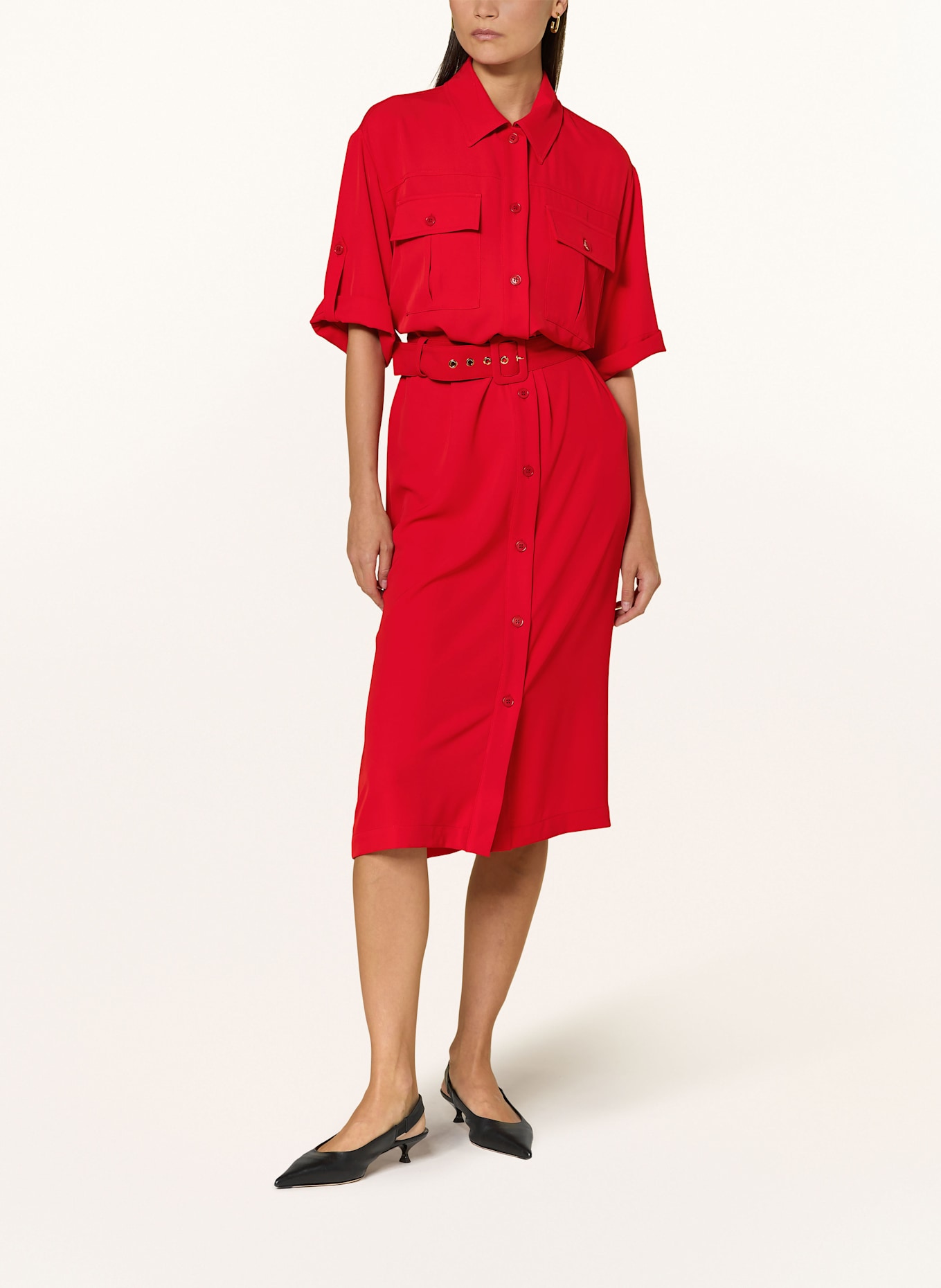 SEM PER LEI Hemdblusenkleid: ROT