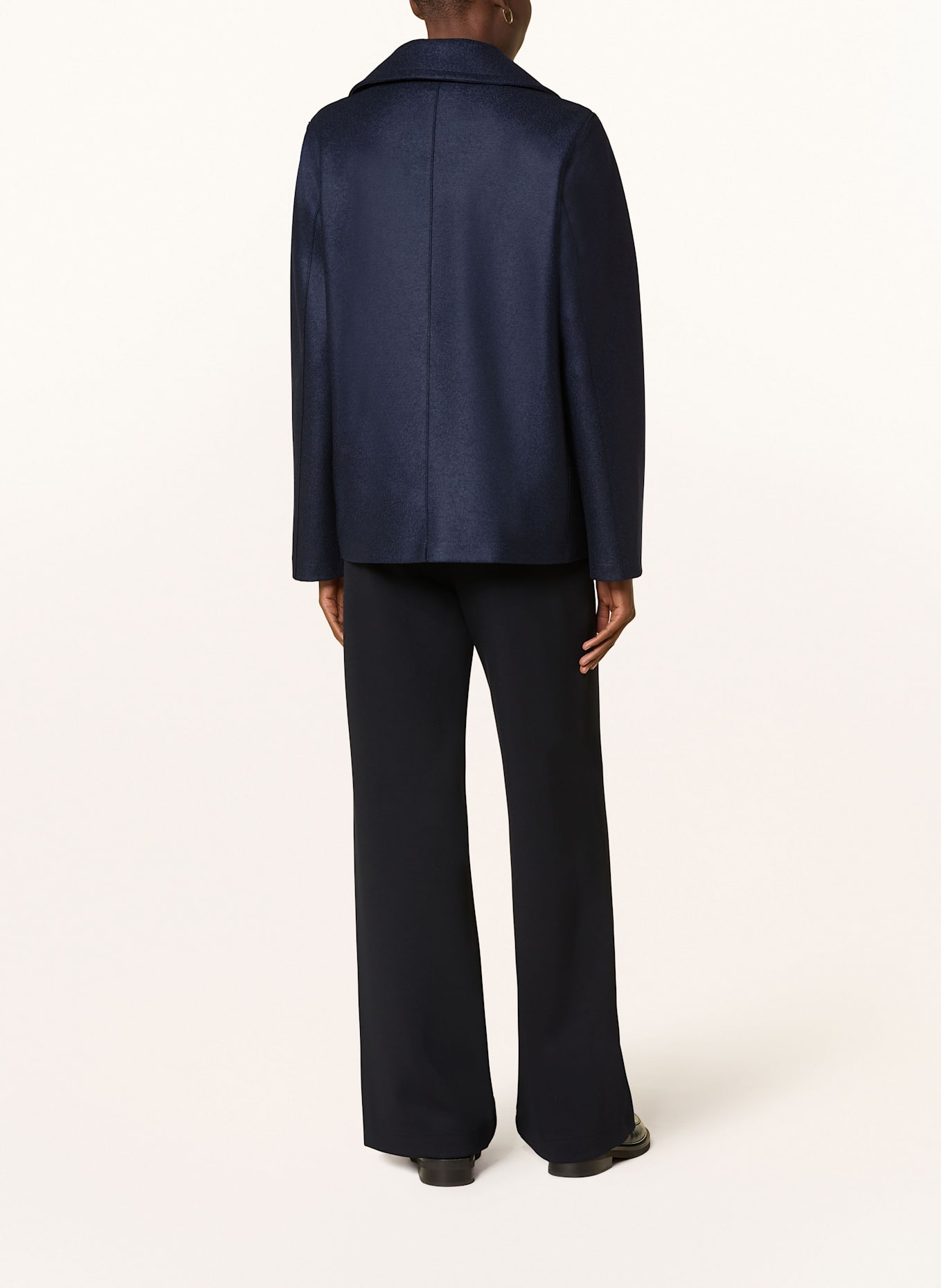 HARRIS WHARF LONDON Pea coat: DARK BLUE