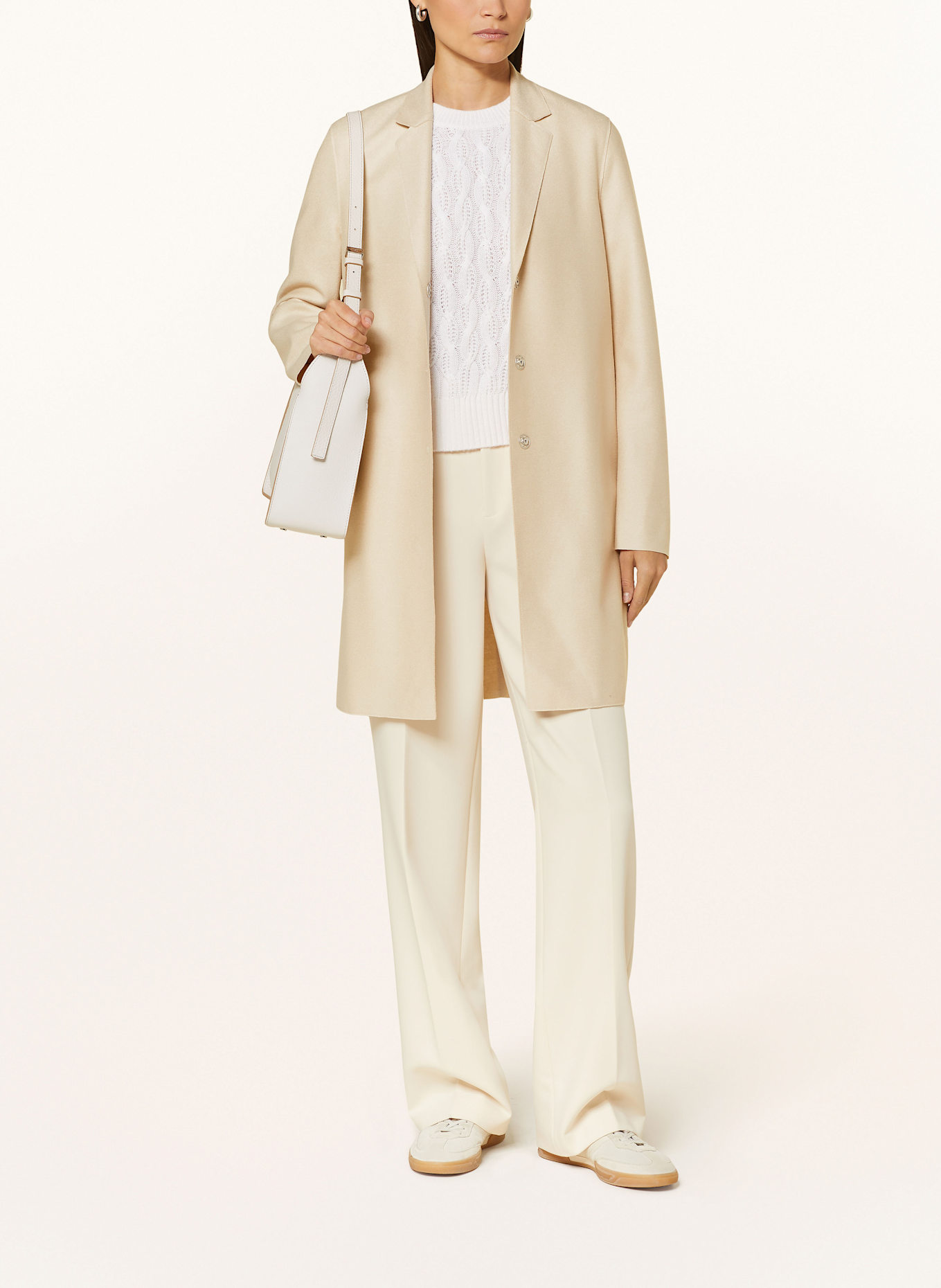 HARRIS WHARF LONDON Wool coat : CREAM
