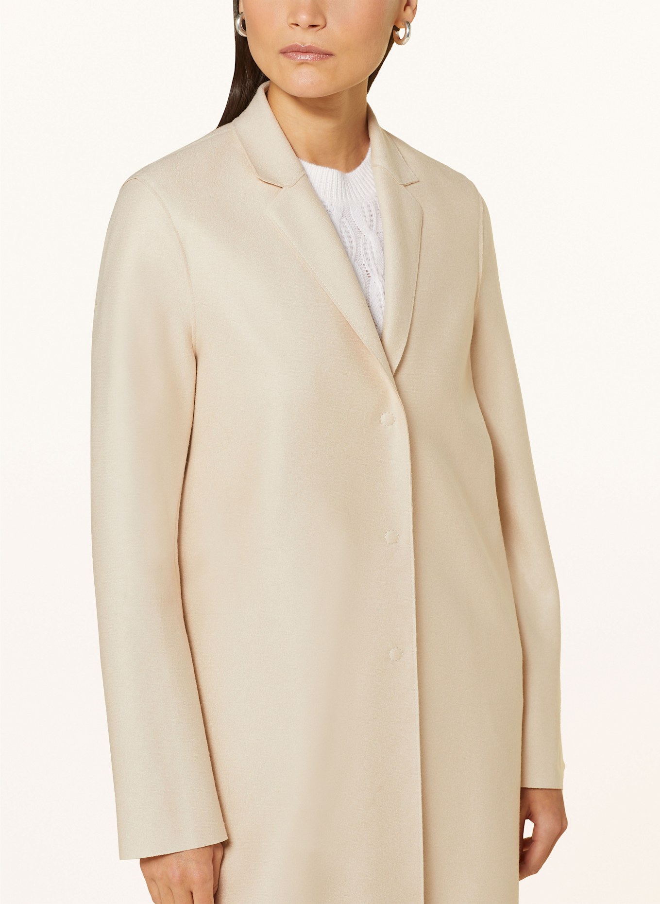 HARRIS WHARF LONDON Wool coat : CREAM