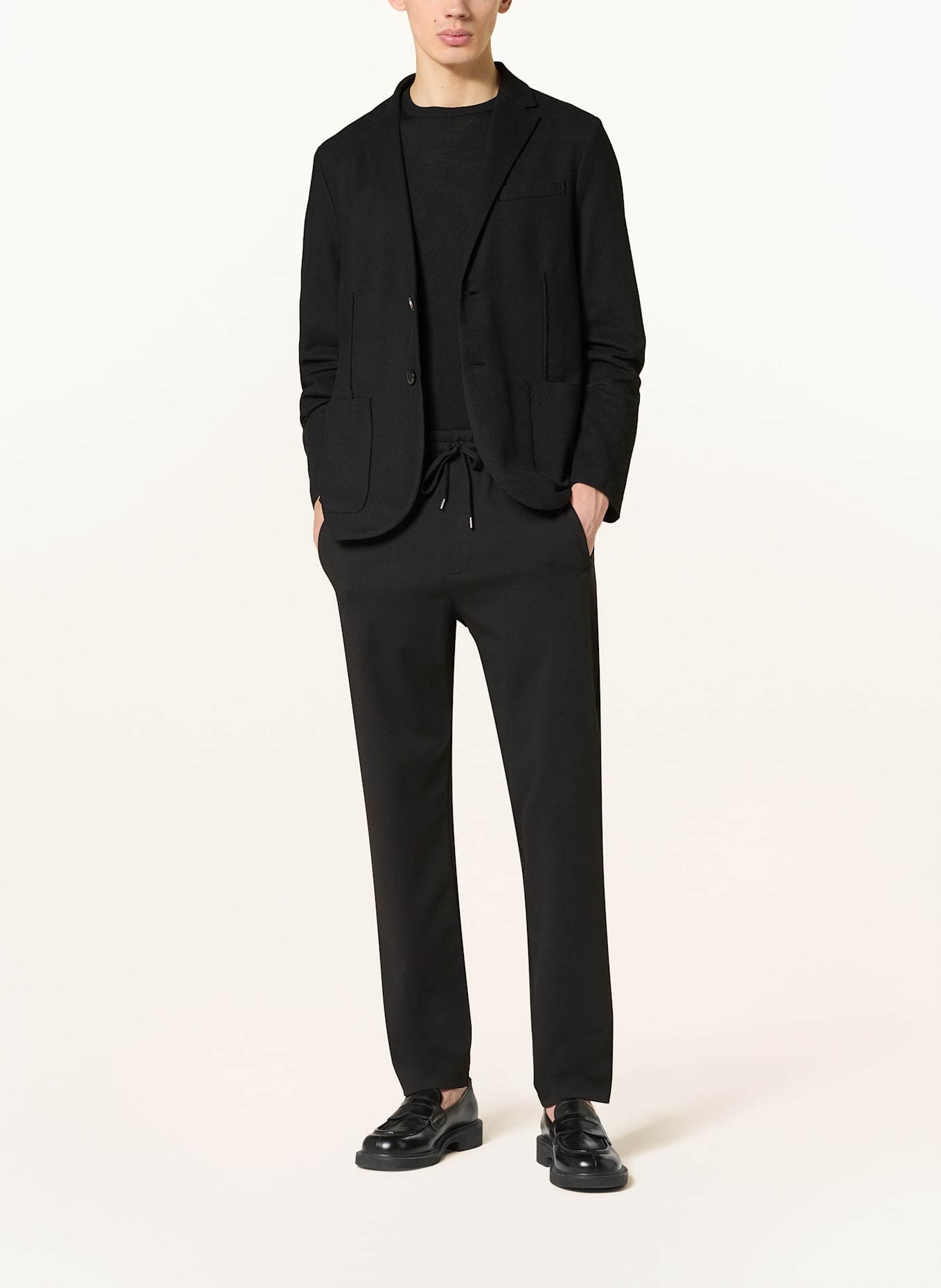 HARRIS WHARF LONDON Marynarka LORO slim fit: CZARNY