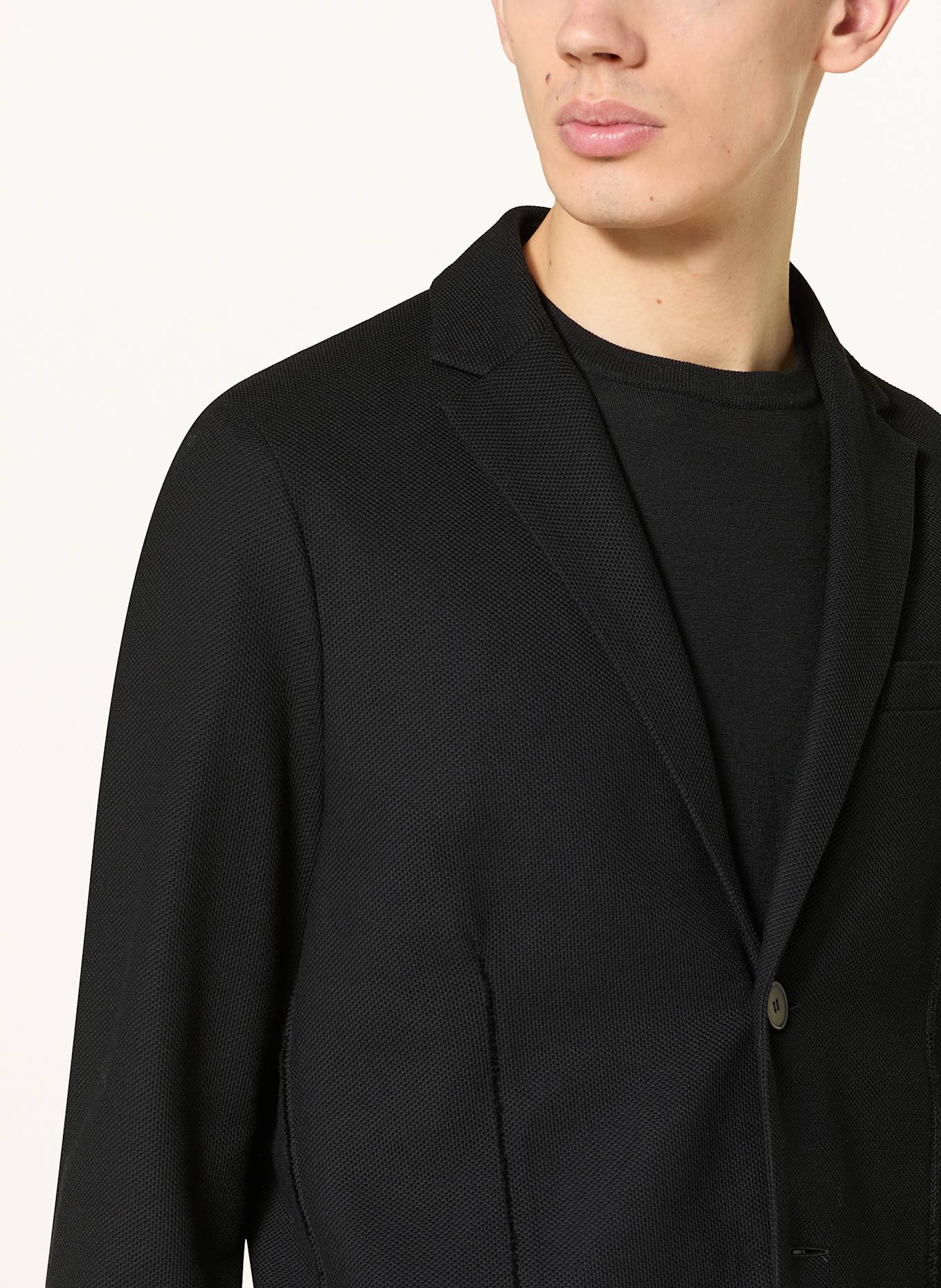 HARRIS WHARF LONDON Marynarka LORO slim fit: CZARNY