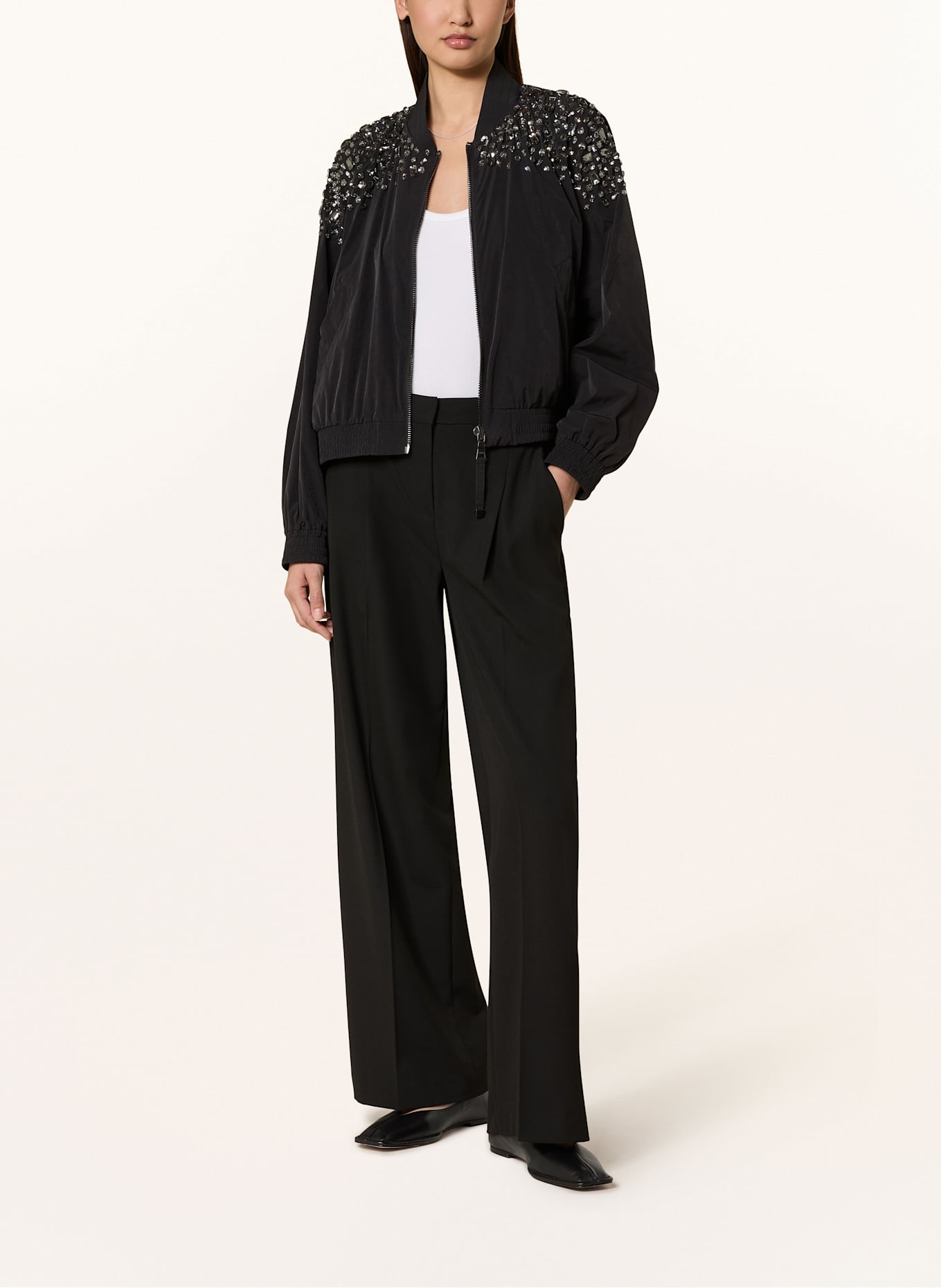 BLONDE No.8 Blouson LEX mit Schmucksteinen in schwarz