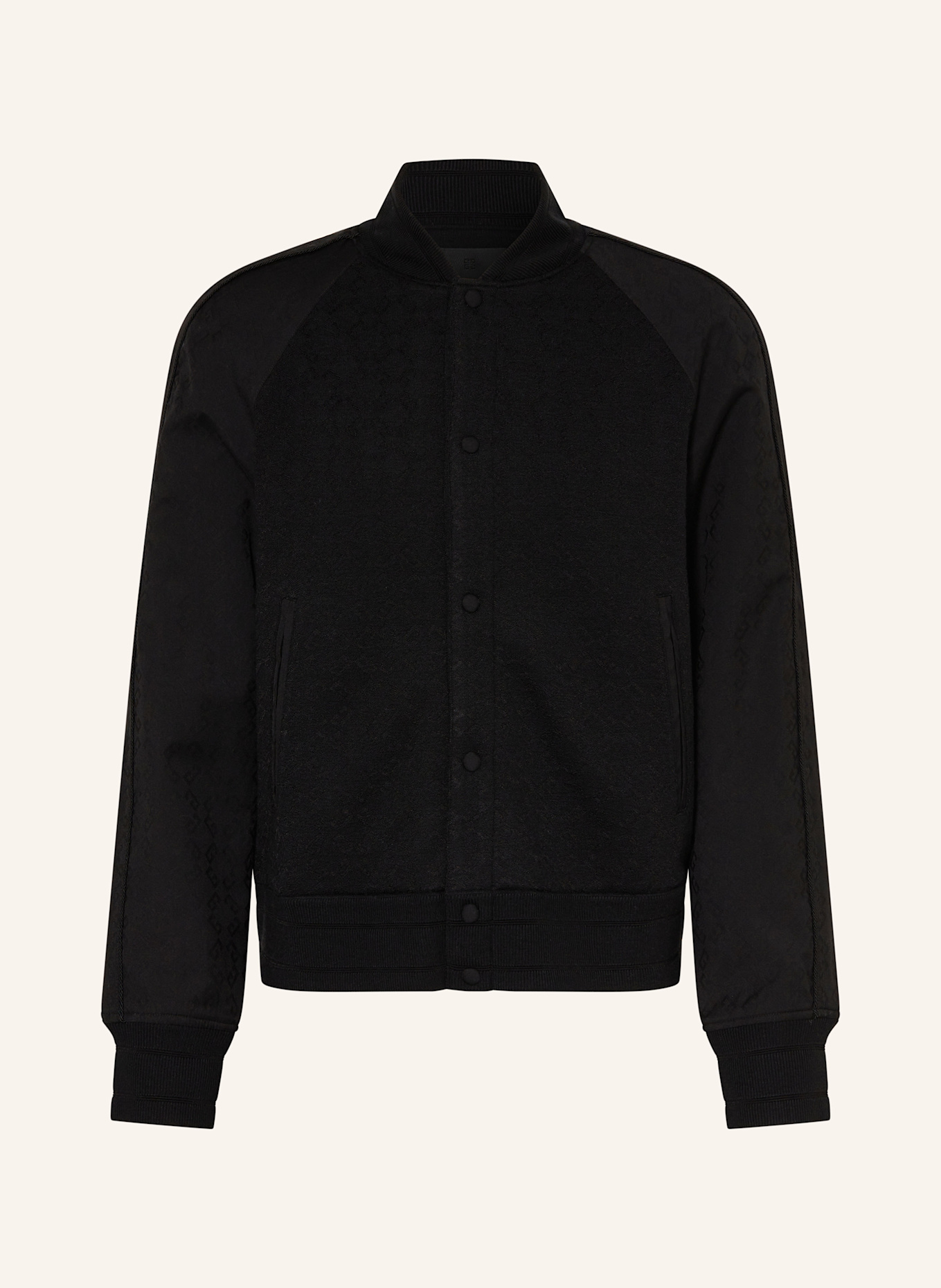 givenchy chain Collegejacke im Materialmix: SCHWARZ