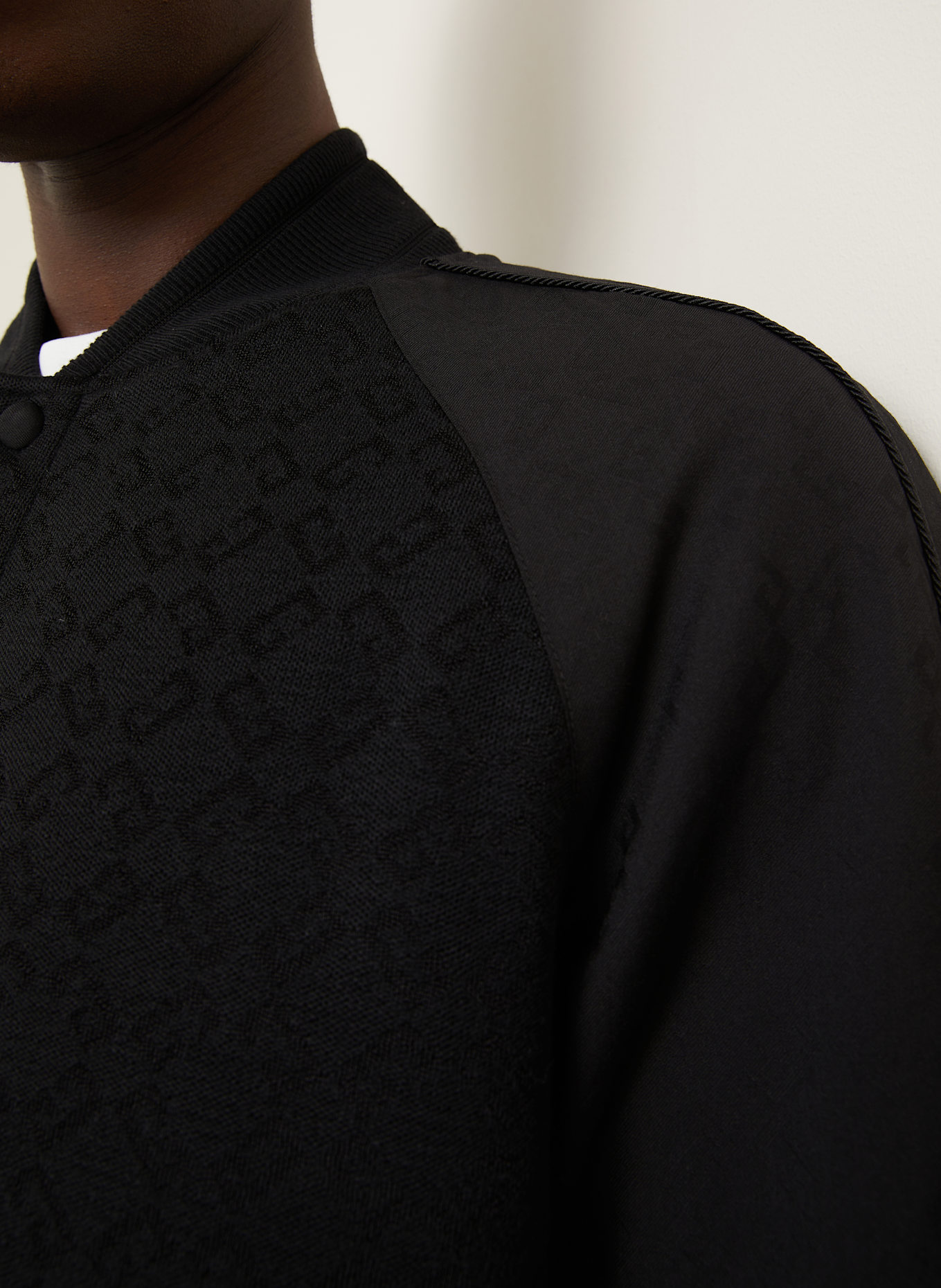 givenchy chain Collegejacke im Materialmix: SCHWARZ