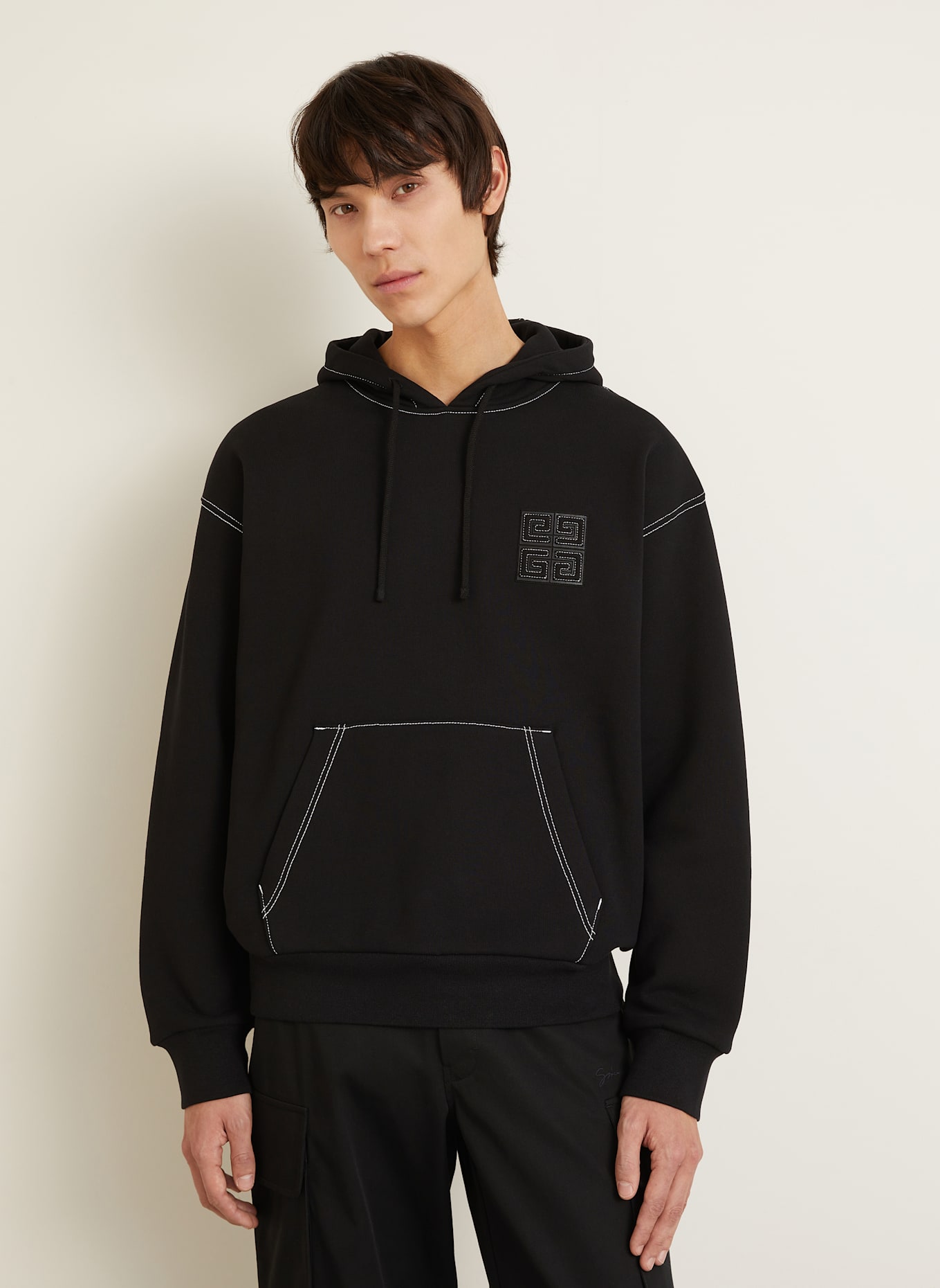 GIVENCHY Hoodie: SCHWARZ/ WEISS