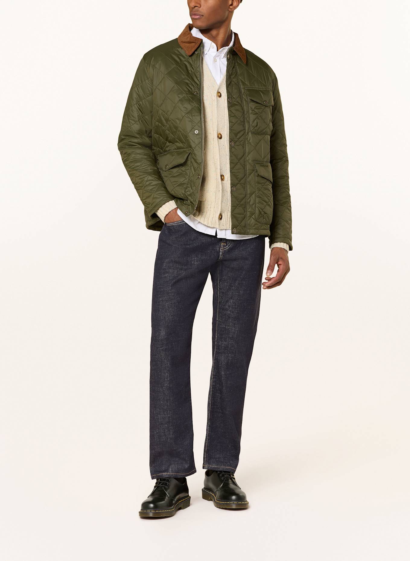 Barbour HORTON quilted jacket in olive