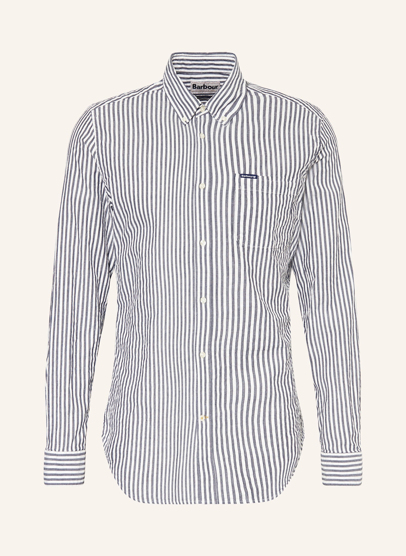 Barbour Hemd CRESSWELL Tailored Fit: DUNKELBLAU / WEISS