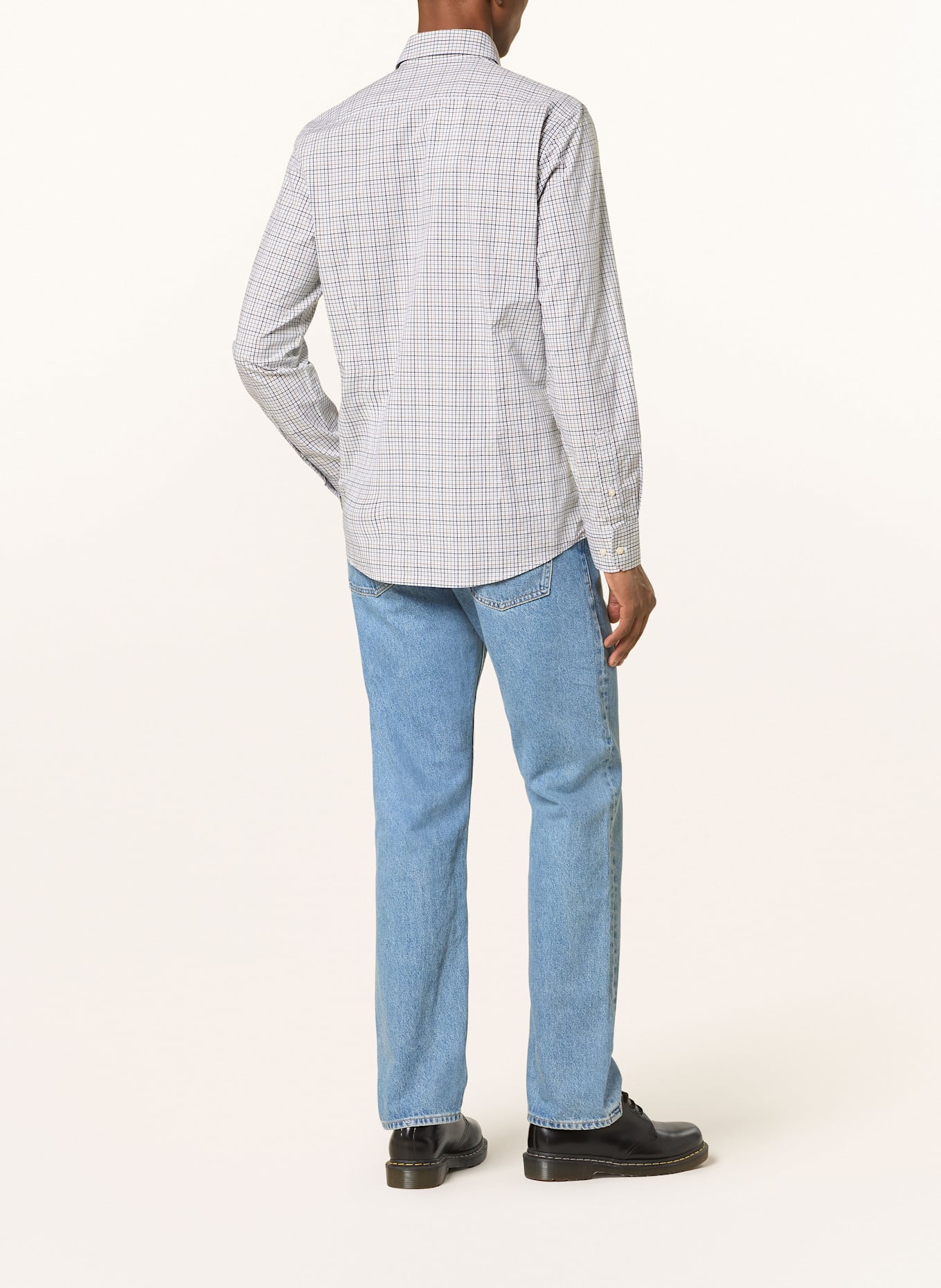 Barbour Hemd WINDALE Tailored Fit: WEISS / BRAUN / SCHWARZ