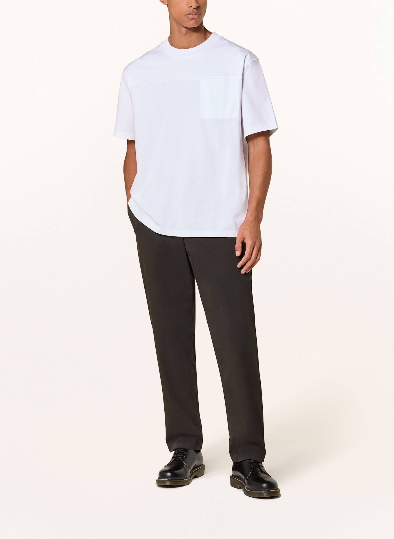 Barbour T-shirt HUNTON: BIAŁY