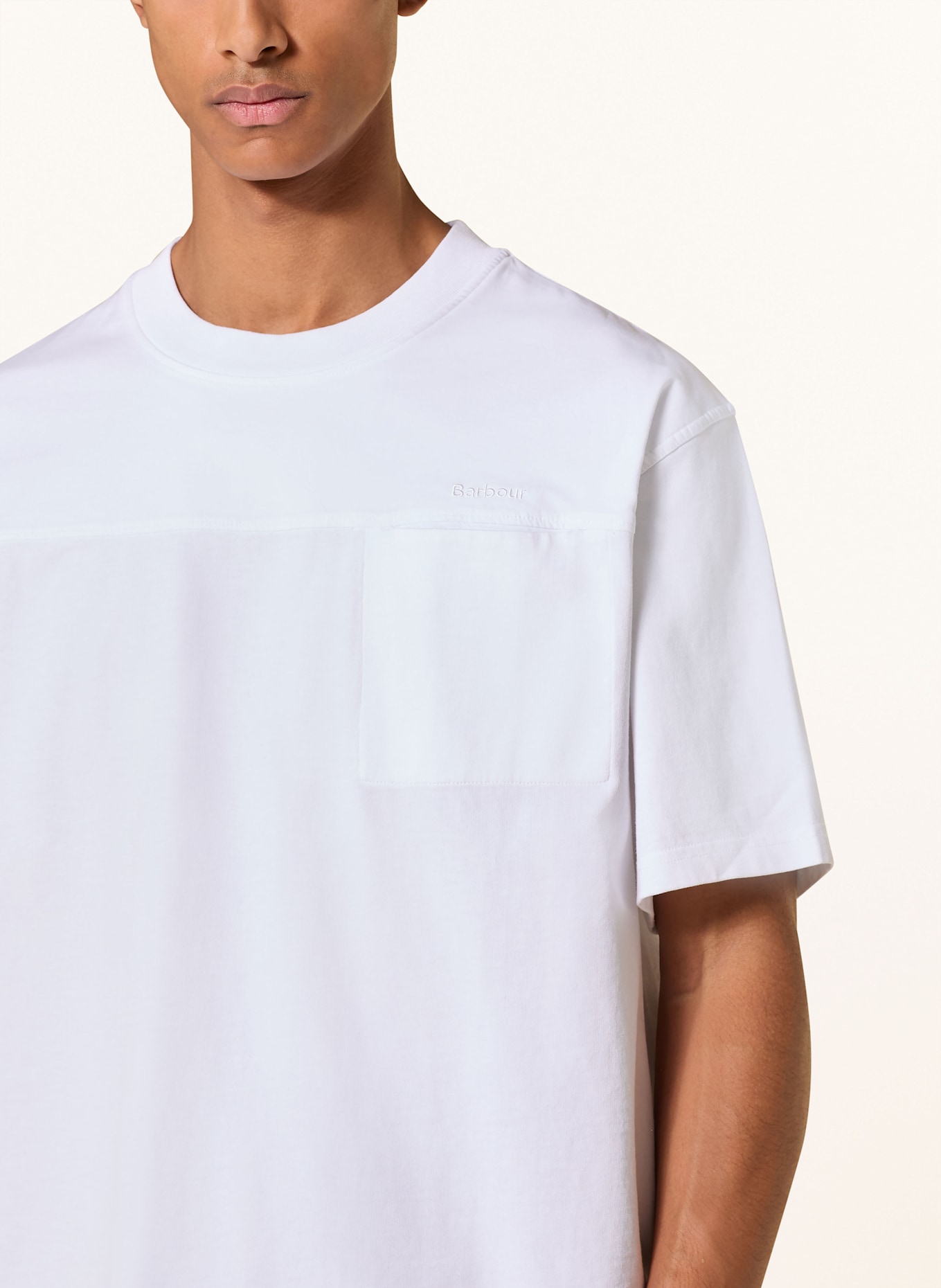 Barbour T-shirt HUNTON: BIAŁY