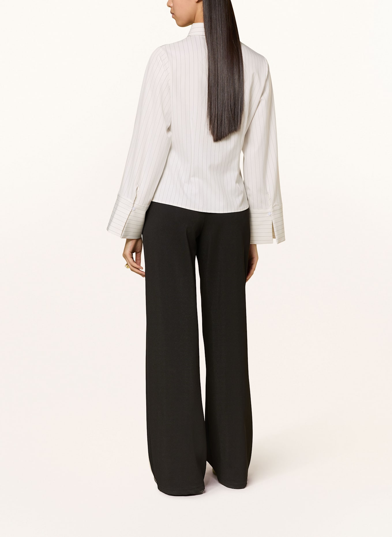 NEO NOIR Hemdbluse ROSA: WEISS / SCHWARZ