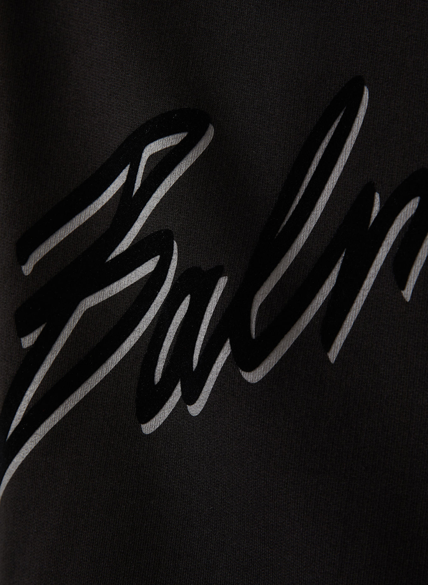 BALMAIN Sweat à capuche BALMAIN LETTER FLOCK: NOIR