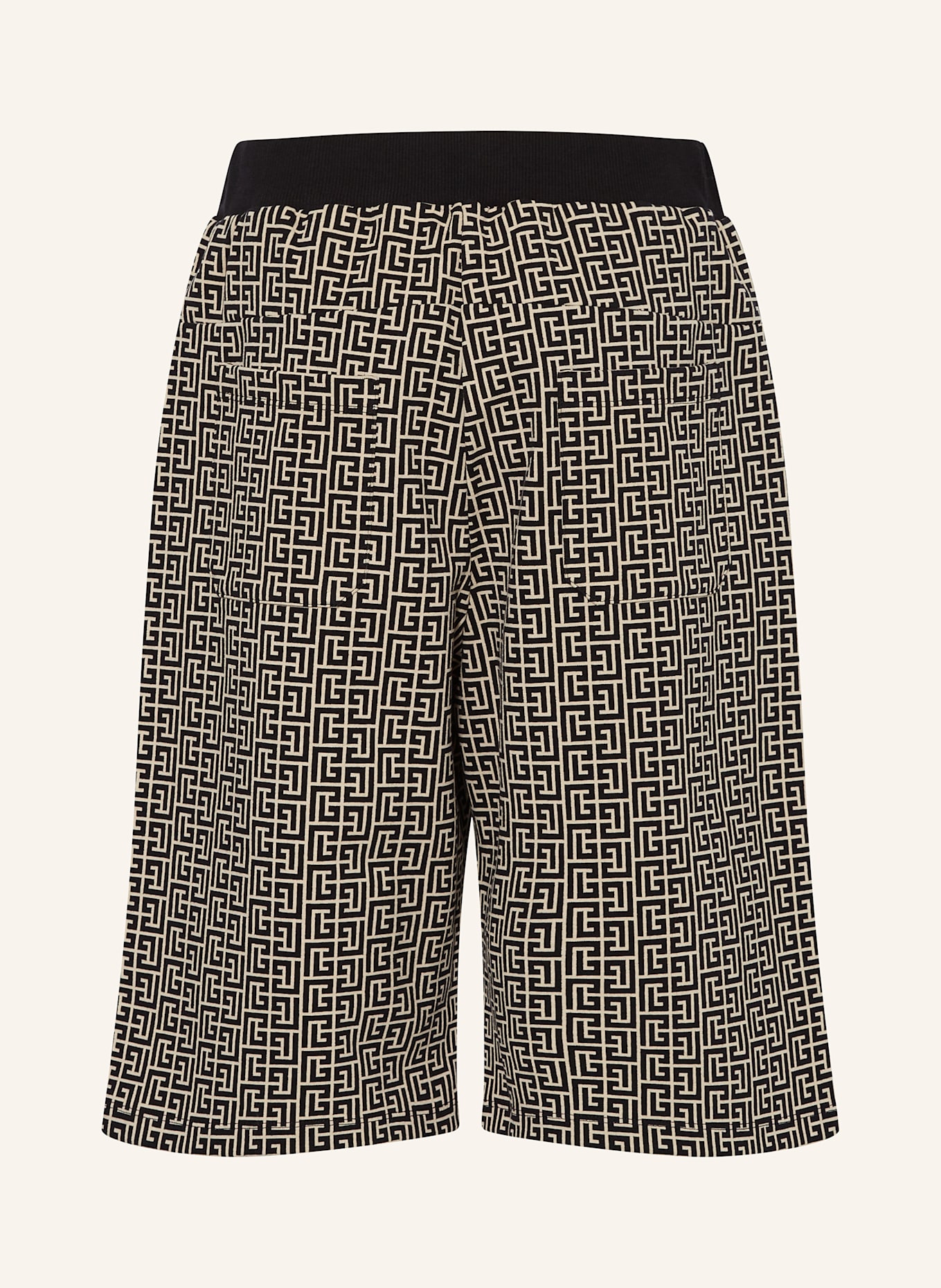 BALMAIN Szorty dresowe: KREMOWY / CZARNY