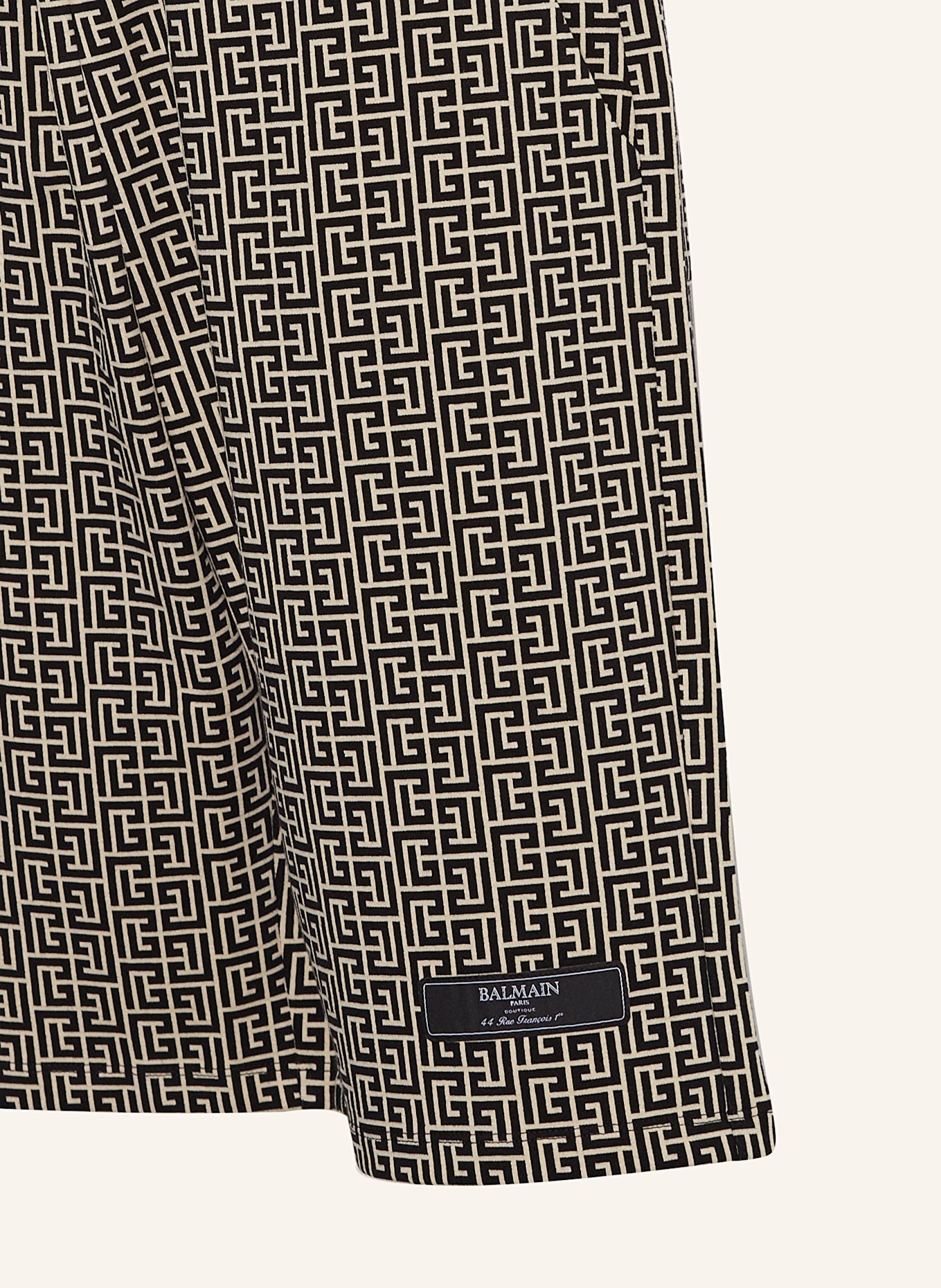 BALMAIN Szorty dresowe: KREMOWY / CZARNY