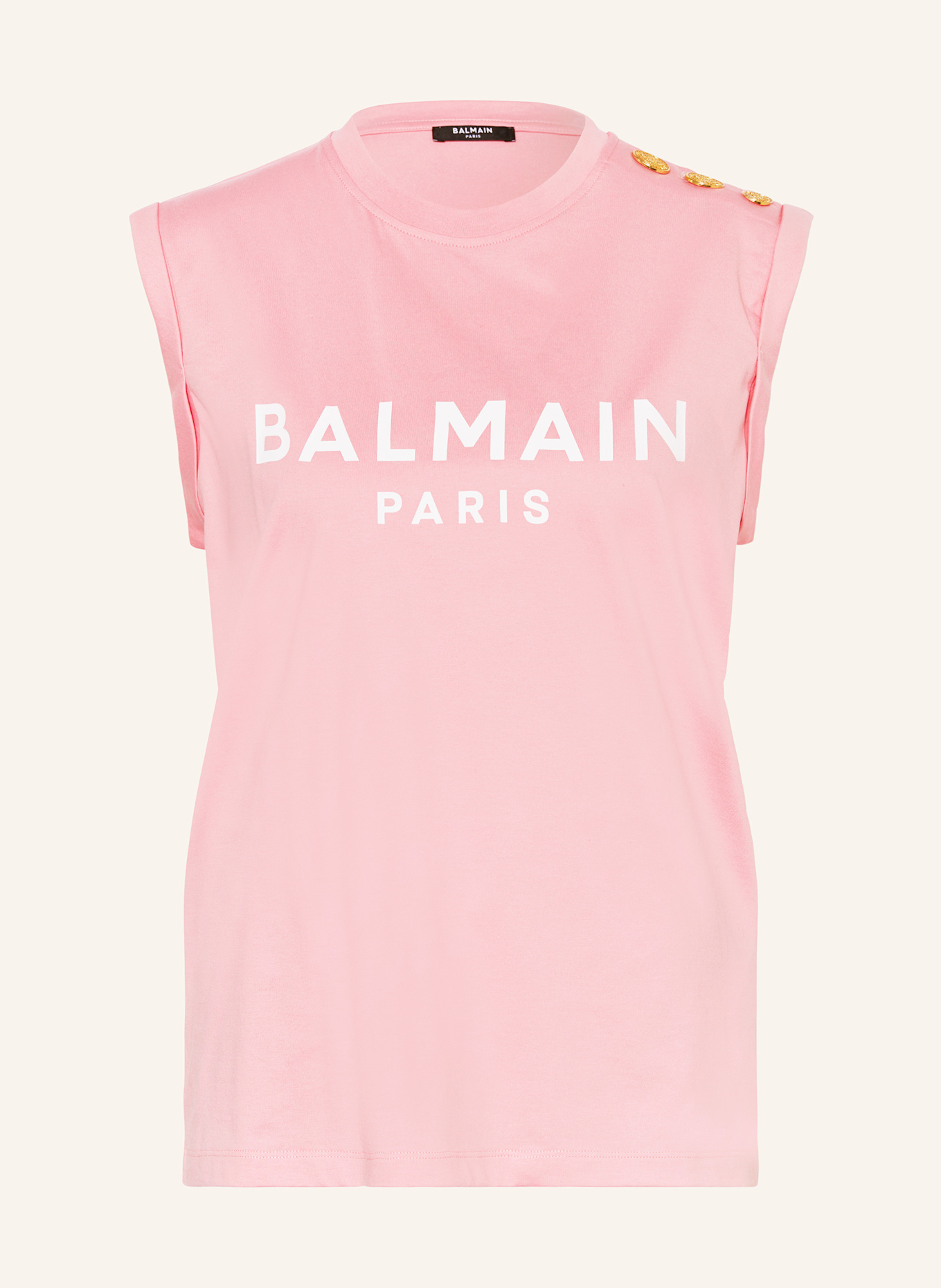 BALMAIN Top: PINK / WHITE