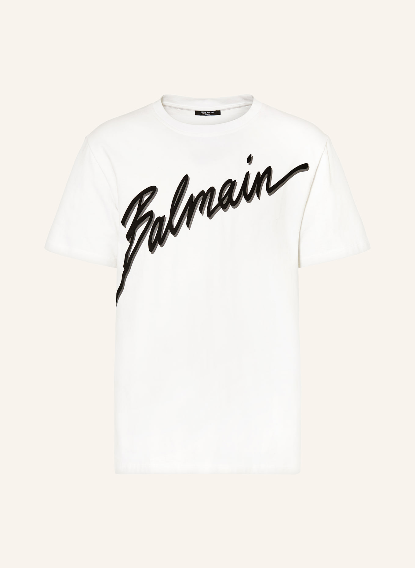 BALMAIN T-shirt in white/ black