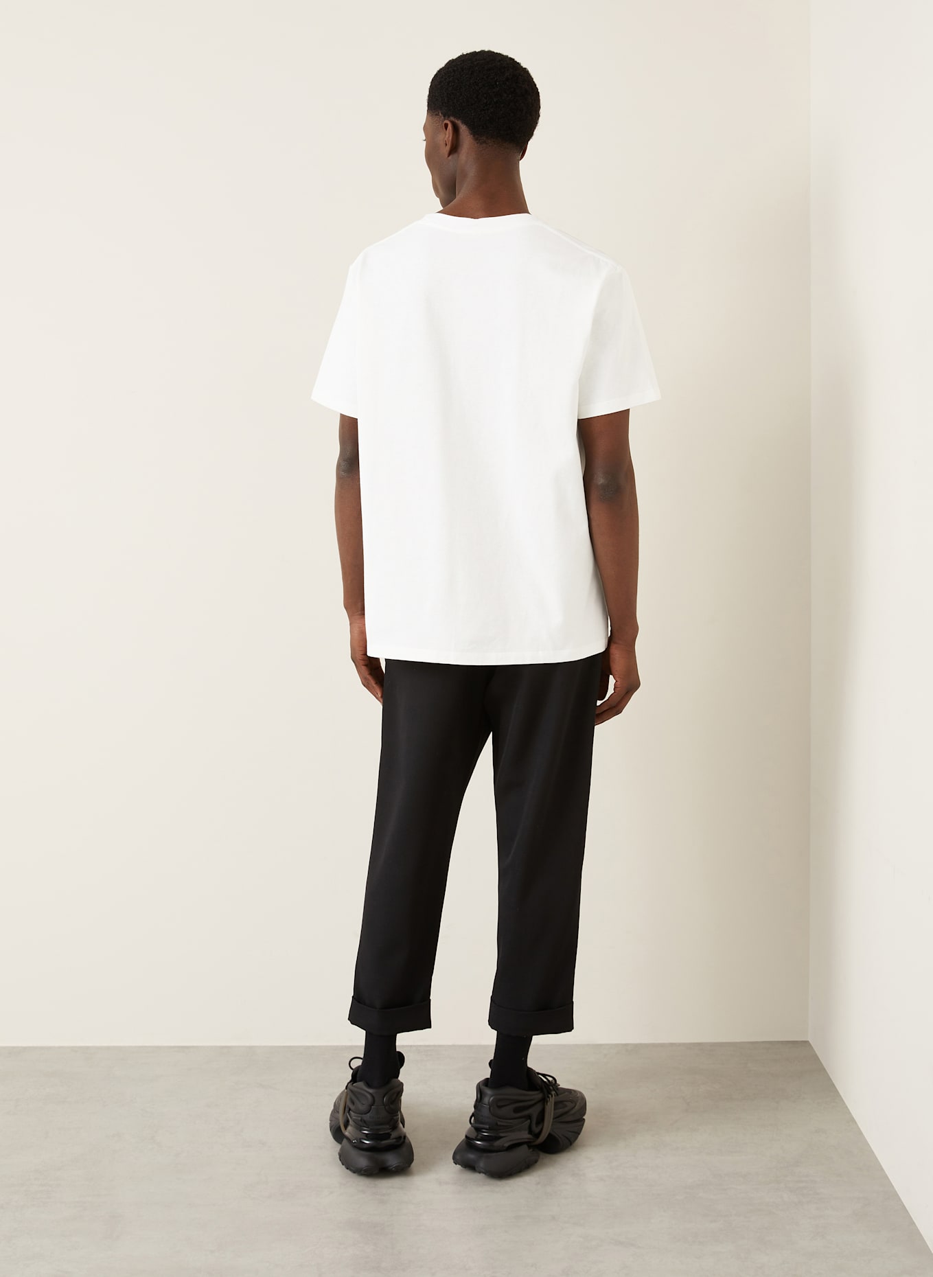BALMAIN T-shirt: WHITE / BLACK