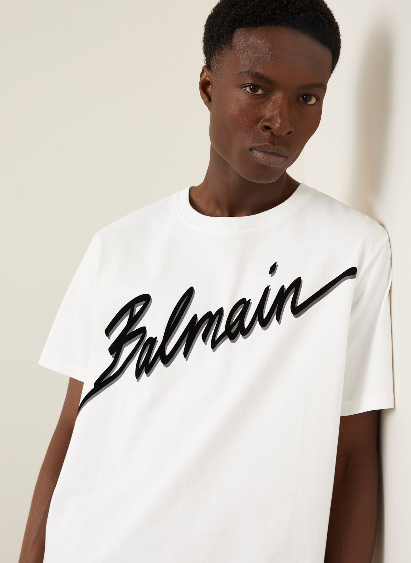 BALMAIN T-shirt: WHITE / BLACK