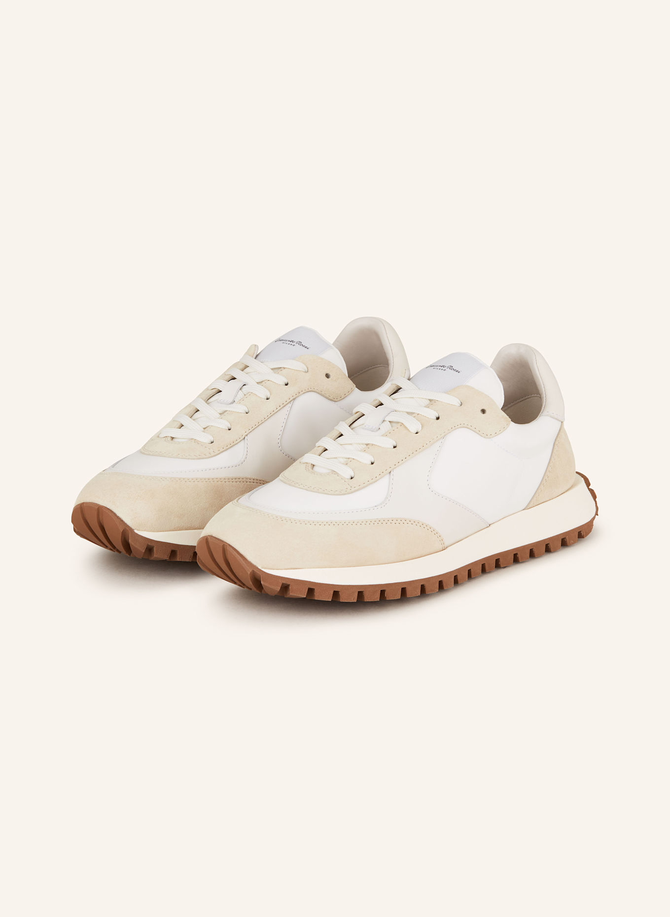 Gianvito Rossi Sneakersy GRAVEL: BIAŁY / BEŻOWY