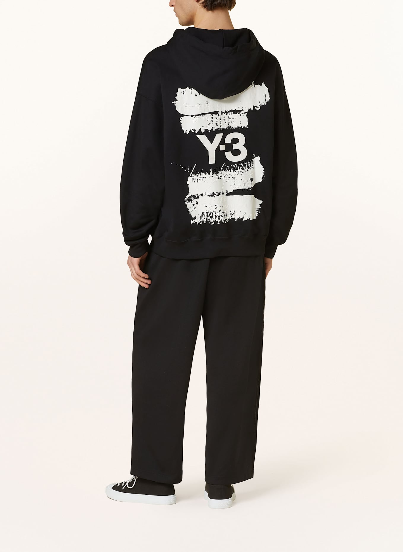 Y-3 Oversized hoodie GFX: BLACK/ WHITE