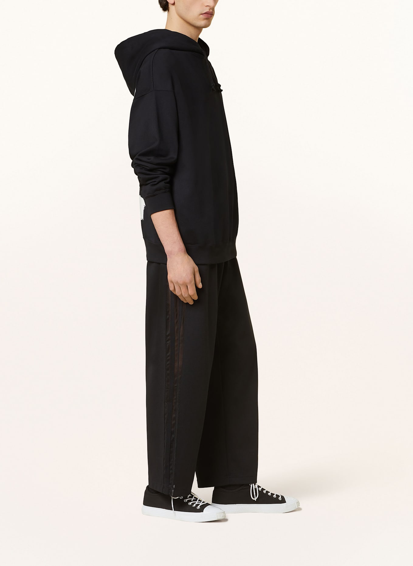 Y-3 Oversized hoodie GFX: BLACK/ WHITE