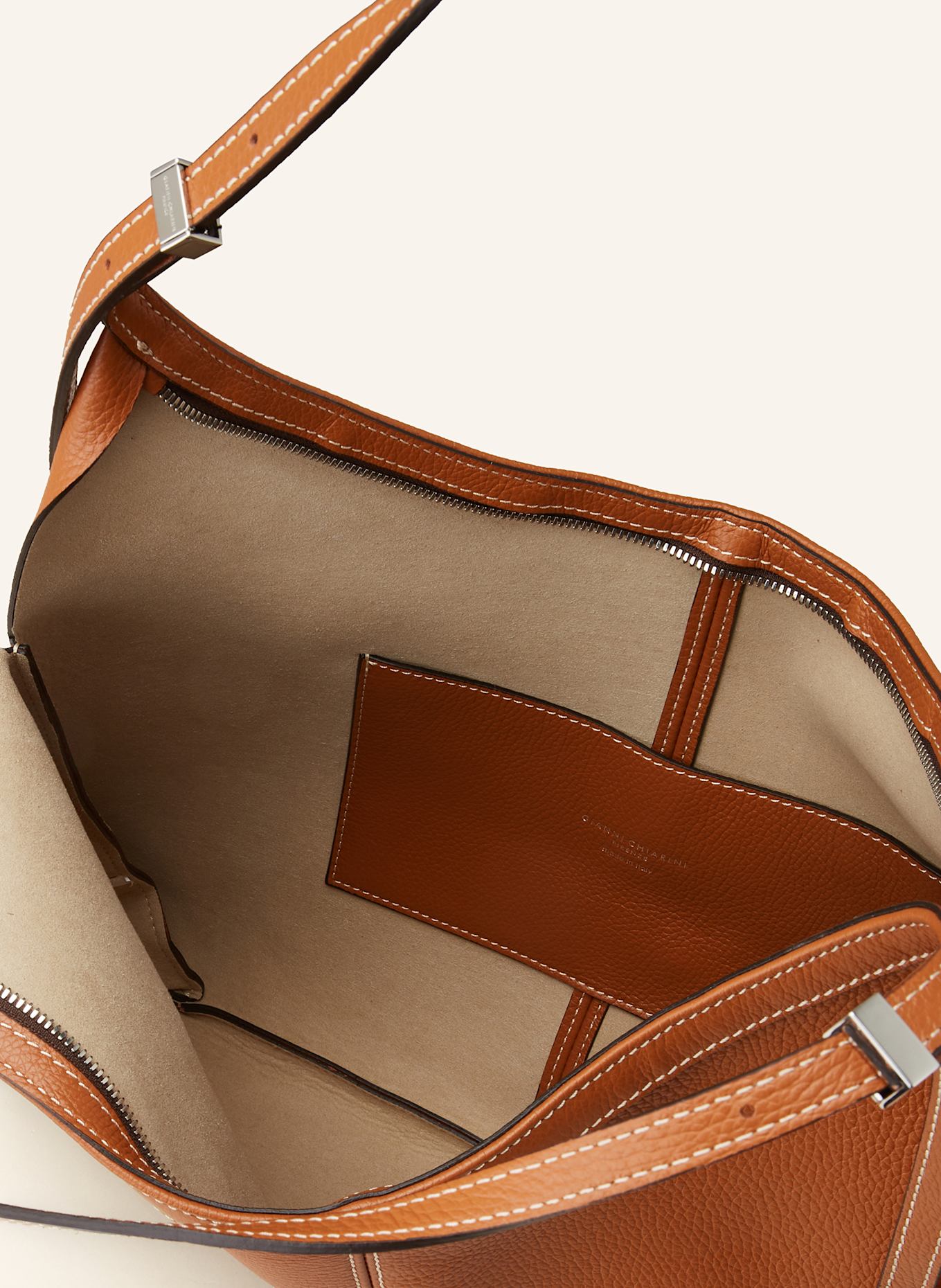 GIANNI CHIARINI Shopper NORMA: COGNAC