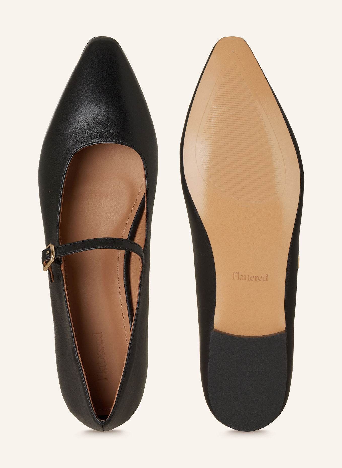 Flattered Baleriny Mary Jane CAMILA: CZARNY