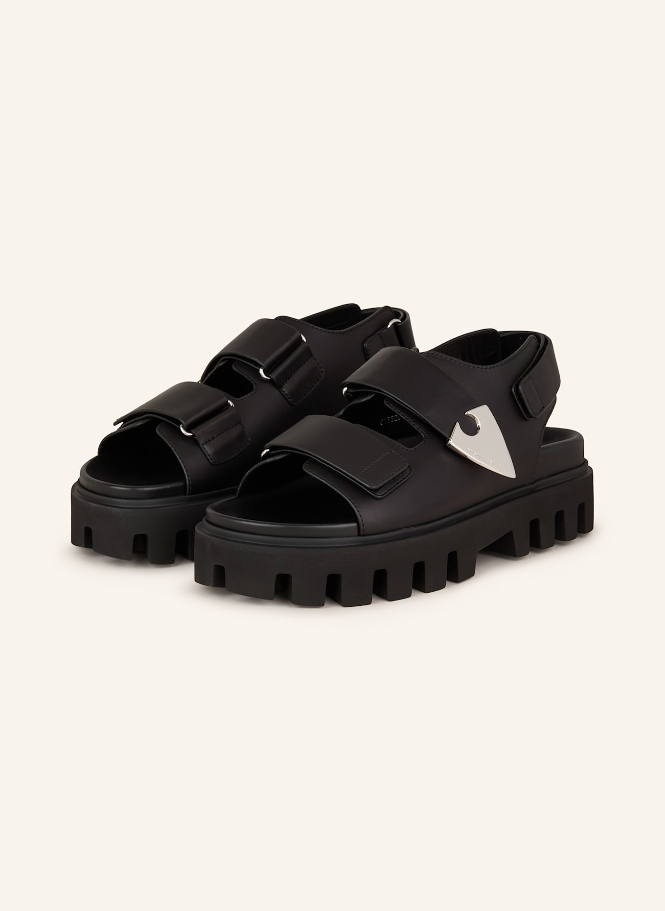McQUEEN Plateau-Sandalen: SCHWARZ