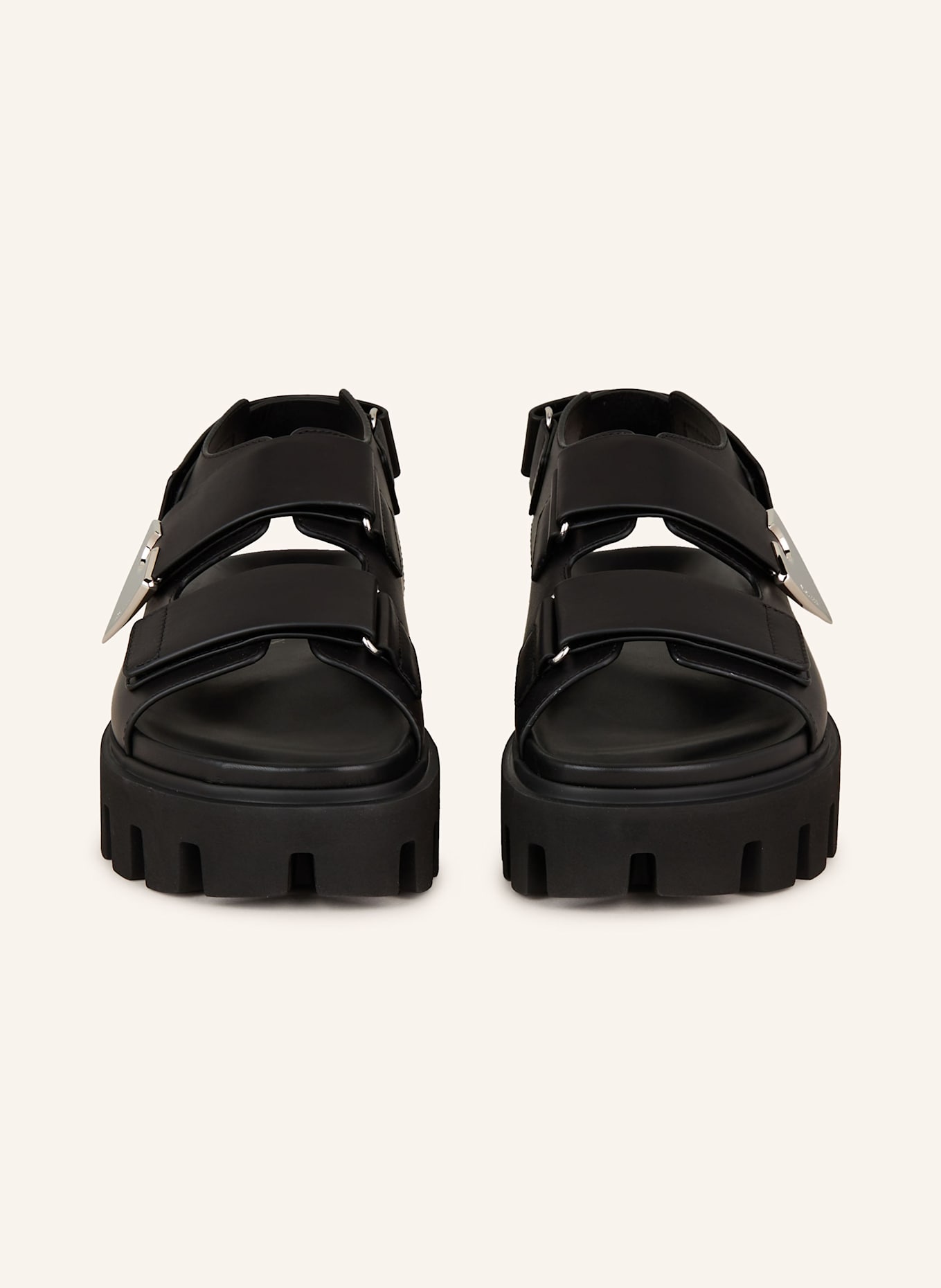 McQUEEN Plateau-Sandalen: SCHWARZ