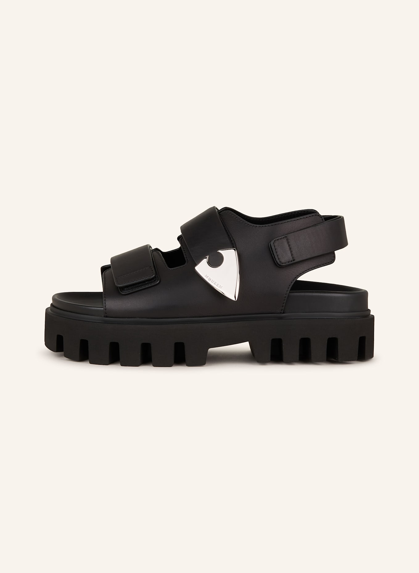 McQUEEN Plateau-Sandalen: SCHWARZ