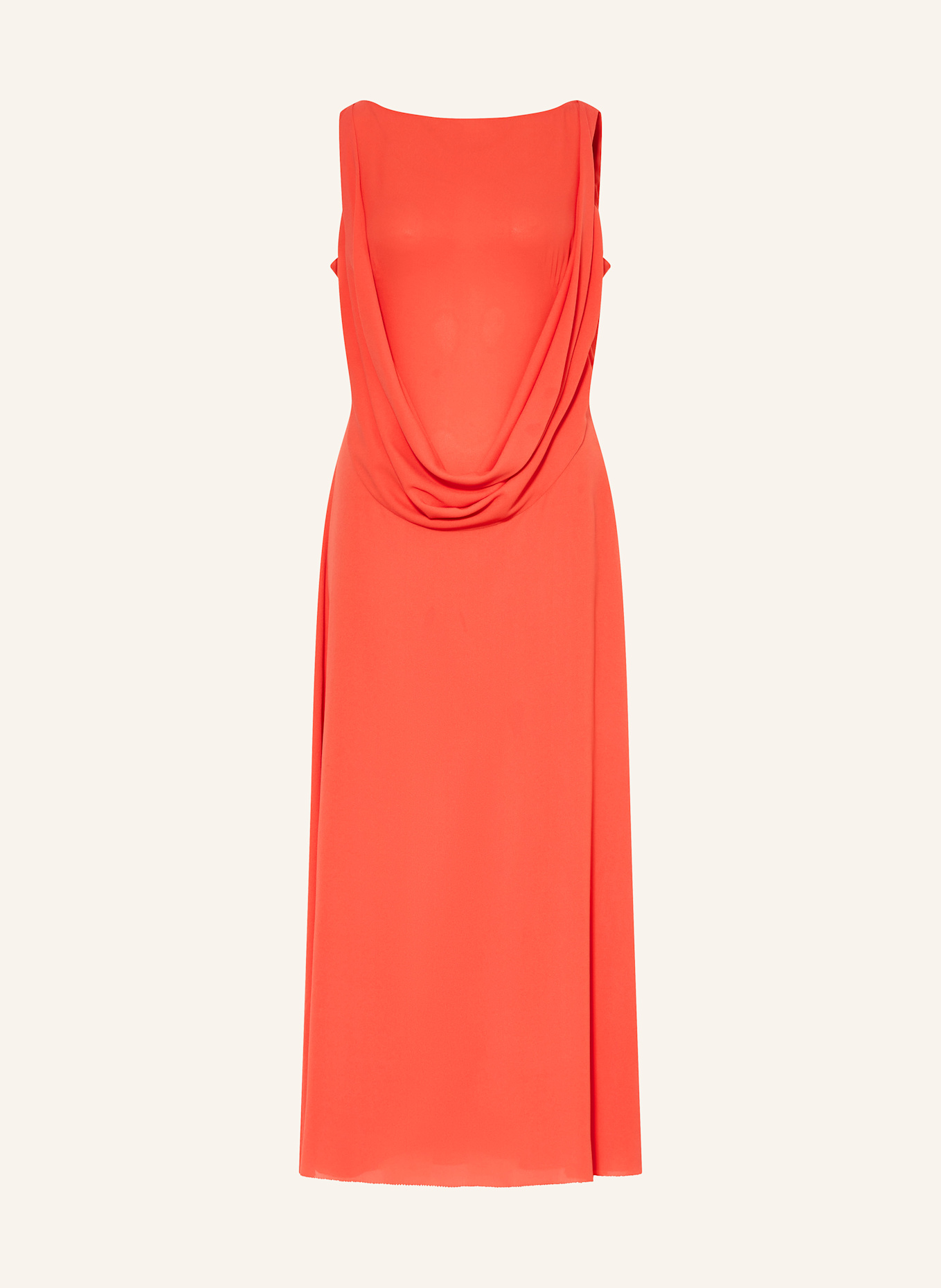 McQUEEN Abendkleid aus Seide: HELLROT