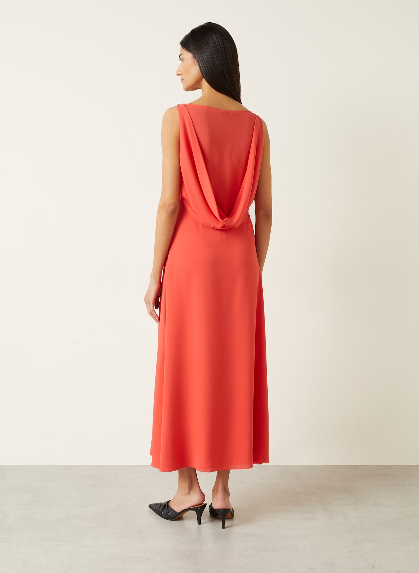 McQUEEN Abendkleid aus Seide: HELLROT