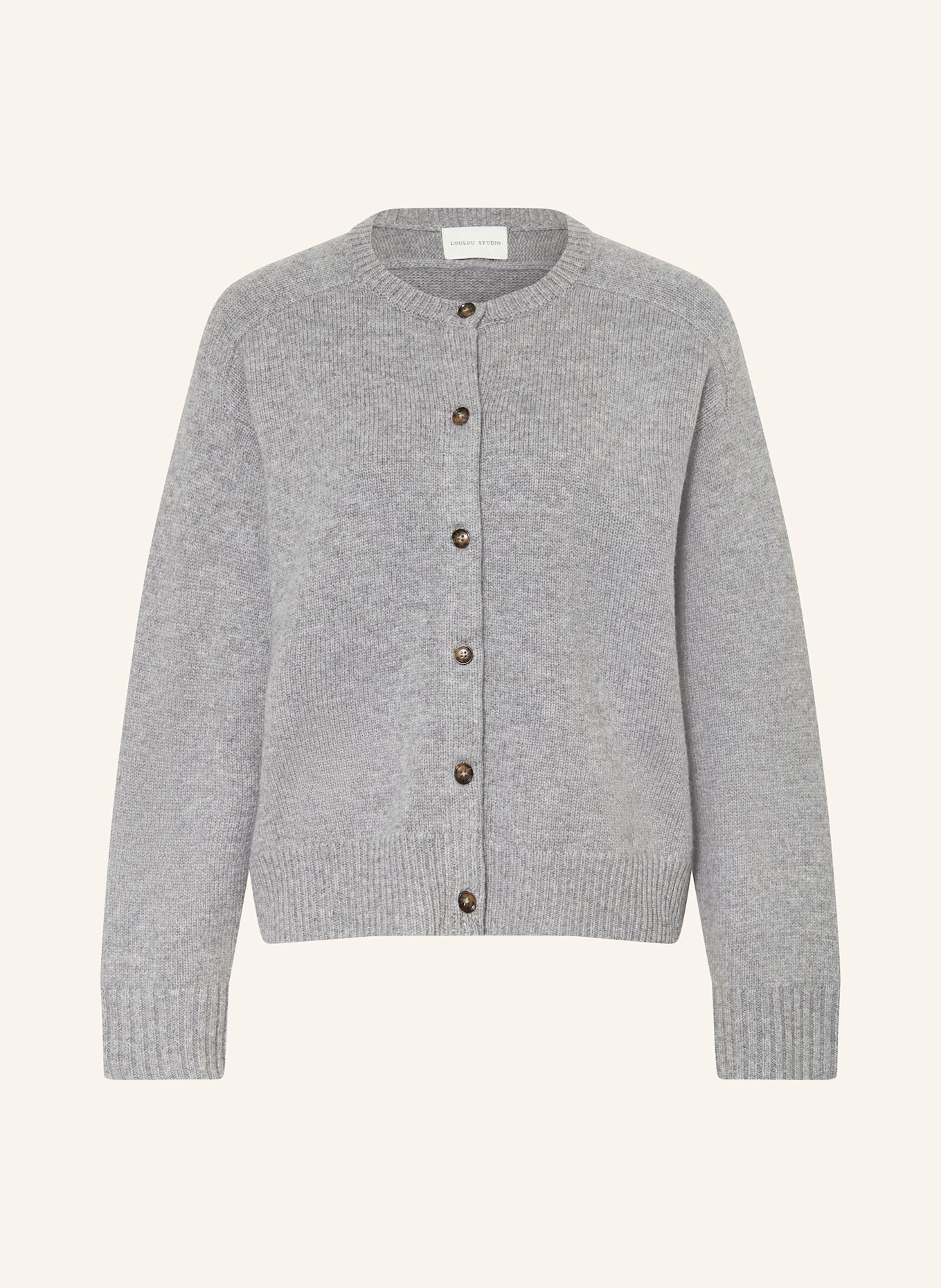 LOULOU STUDIO Strickjacke AIDAR: GRAU (Bild 1)