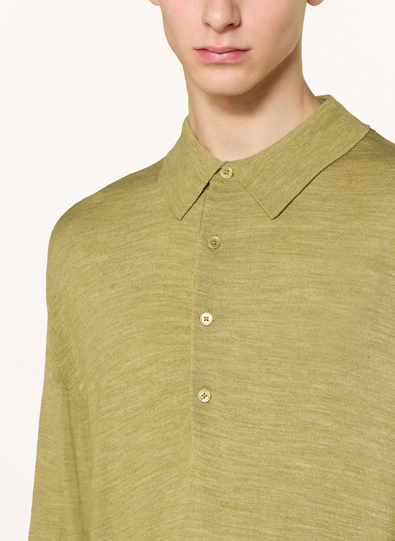 NN.07 Úpletová polokošile RAYMOND: TMAVĚ ZELENÁ