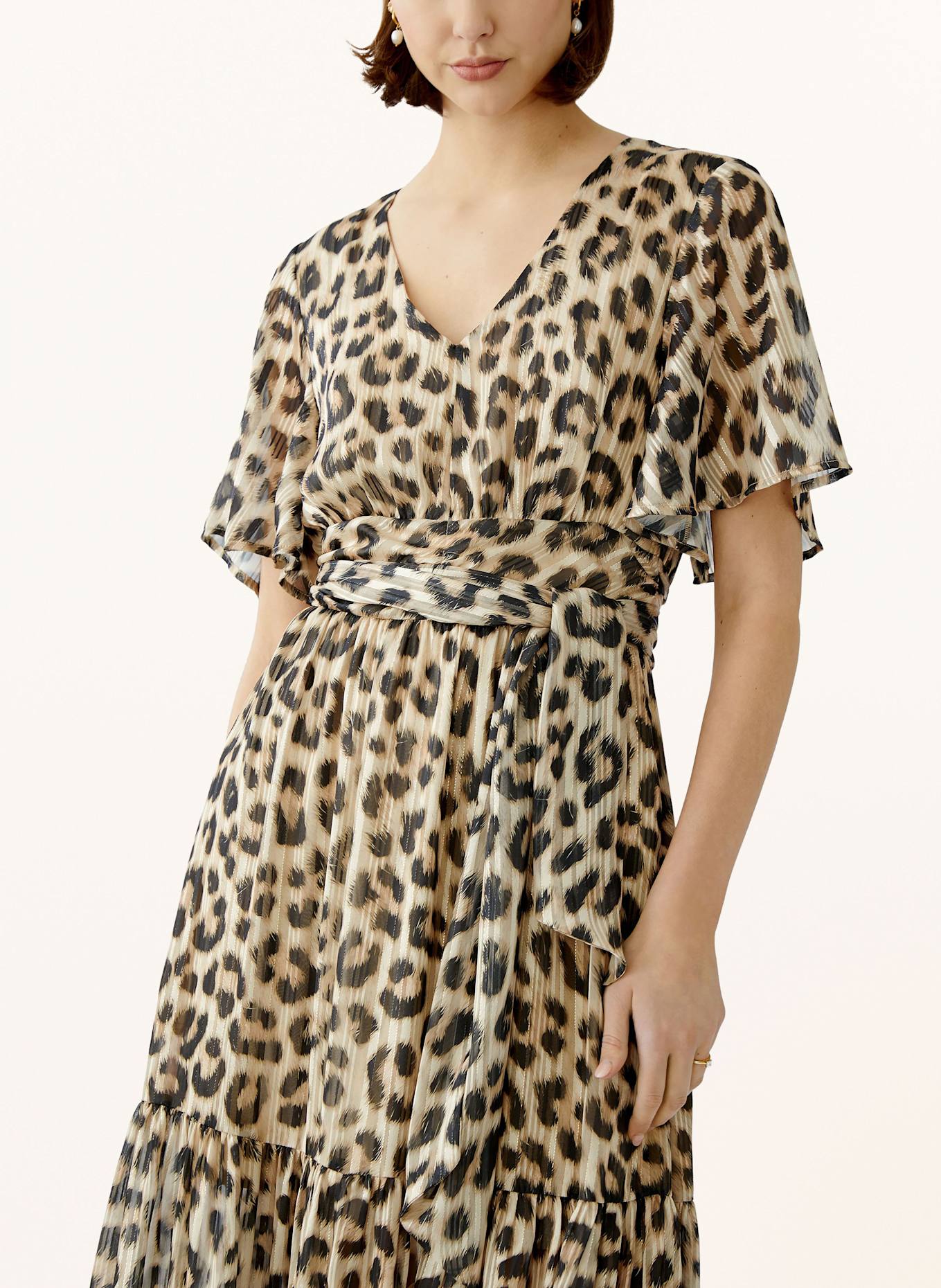 oui Kleid: CAMEL/ SCHWARZ