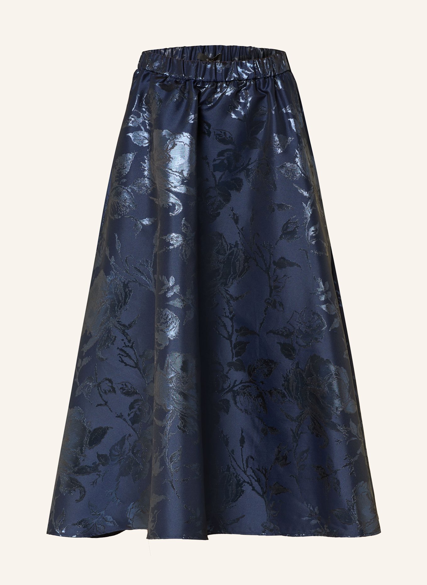 oui Jacquard-Rock mit Glitzergarn: DUNKELBLAU