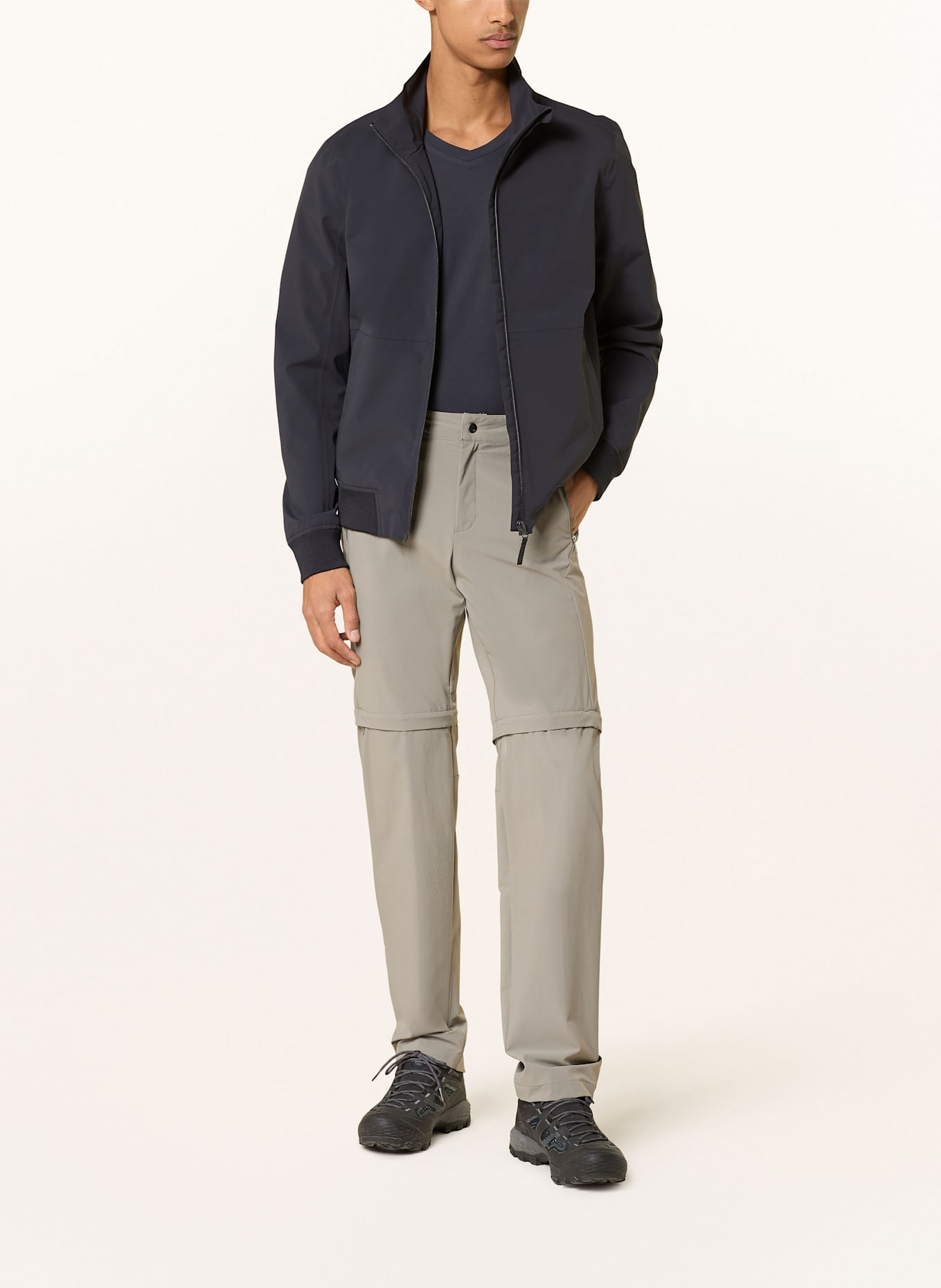 me°ru' BARKPAN outdoor jacket: DARK GRAY