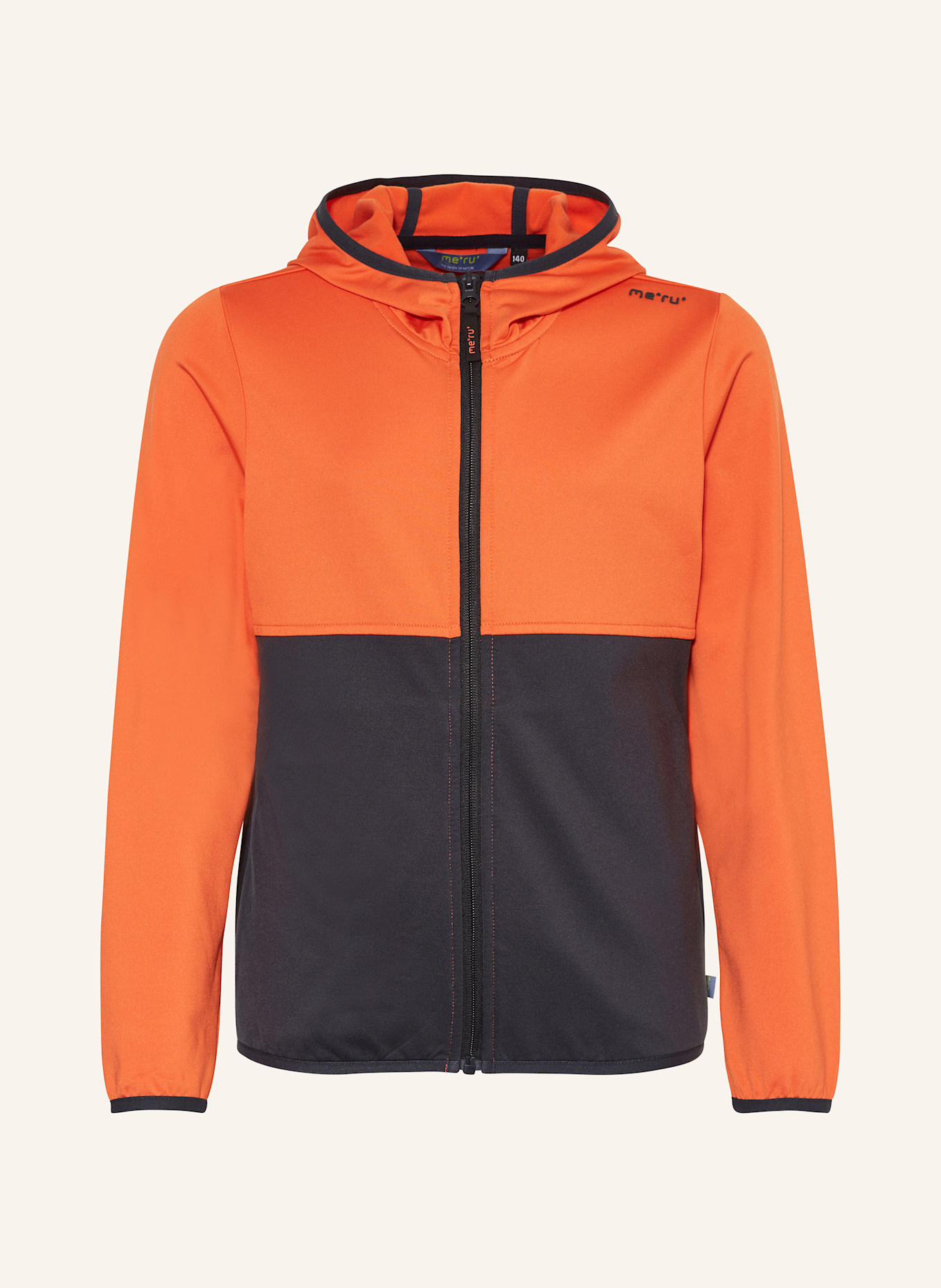 me°ru' Midlayer-Jacke CARDIFF: DUNKELGRAU / ORANGE