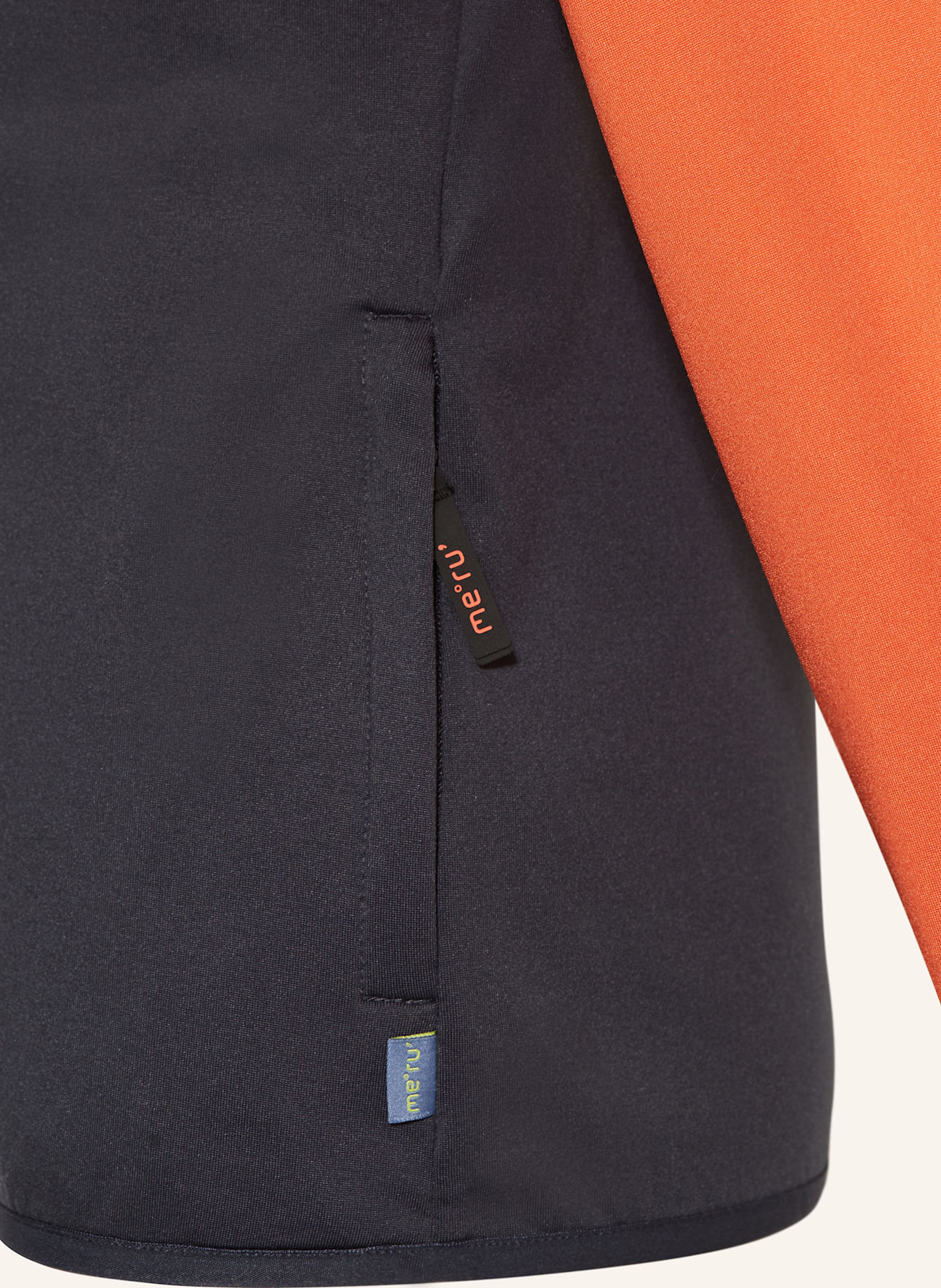me°ru' Midlayer-Jacke CARDIFF: DUNKELGRAU / ORANGE