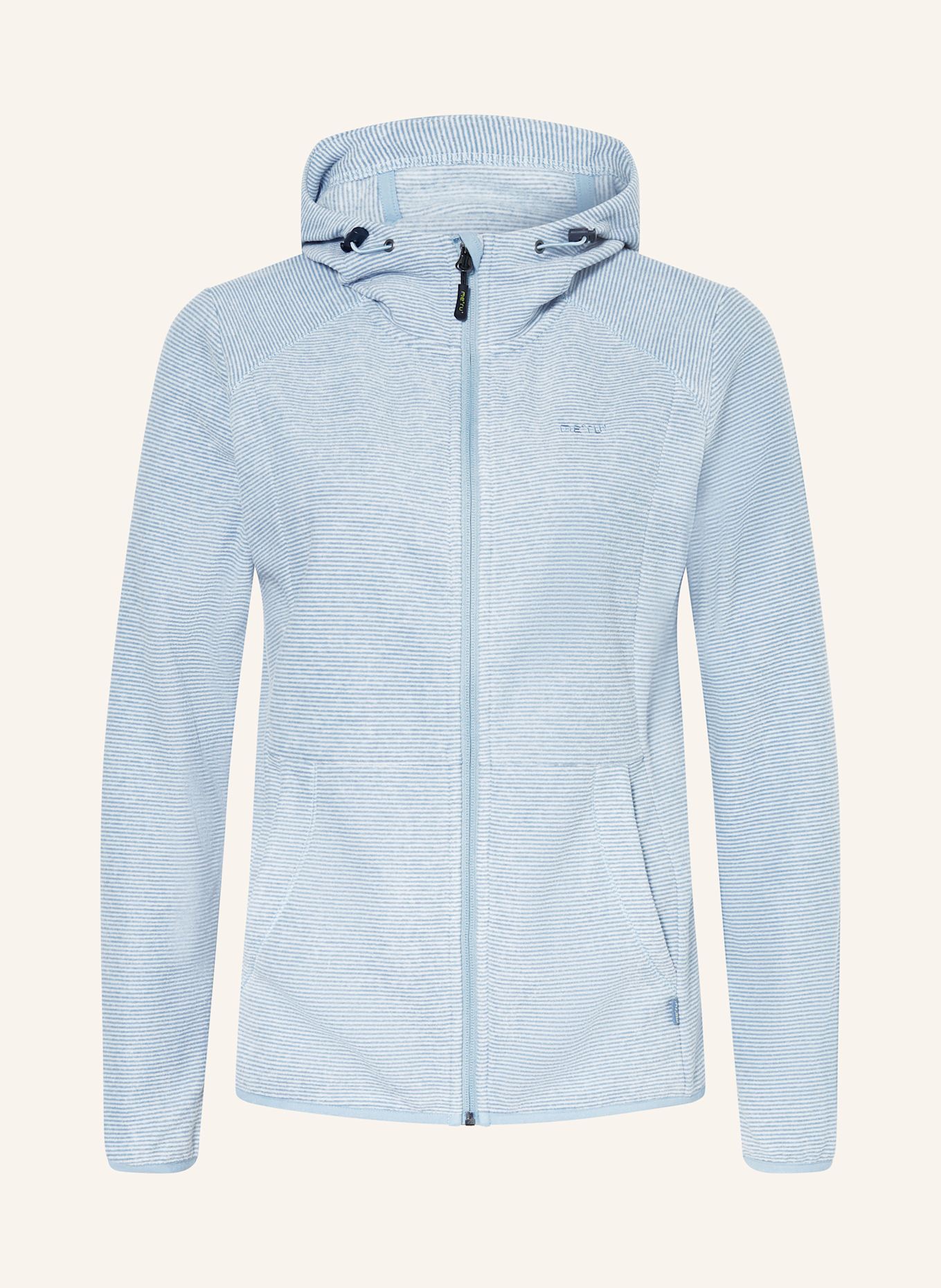 me°ru' LOUROSA fleece jacket: LIGHT BLUE / WHITE