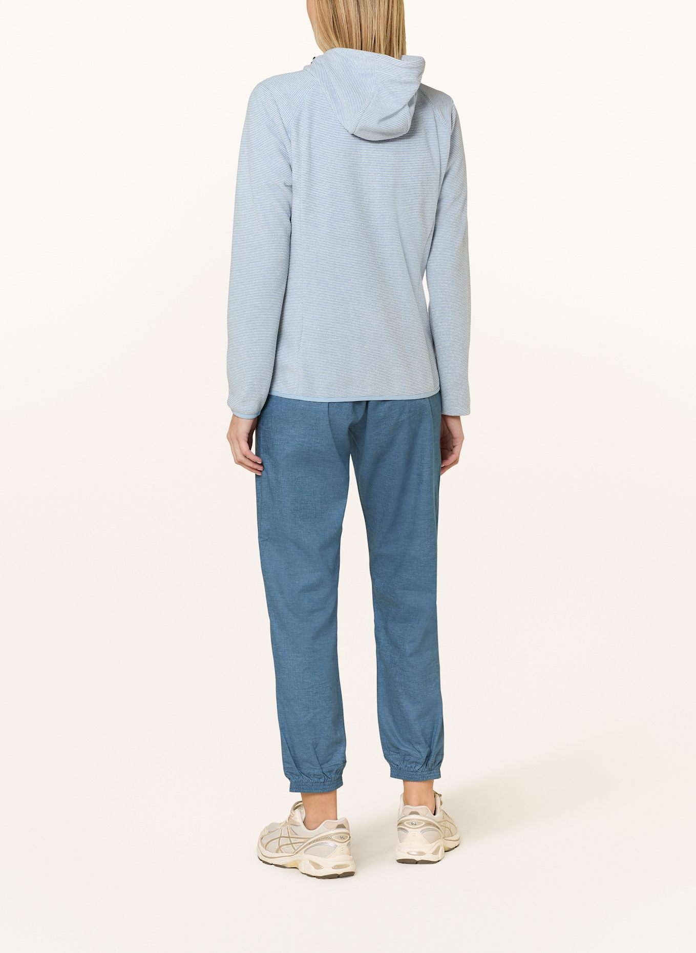 me°ru' LOUROSA fleece jacket: LIGHT BLUE / WHITE