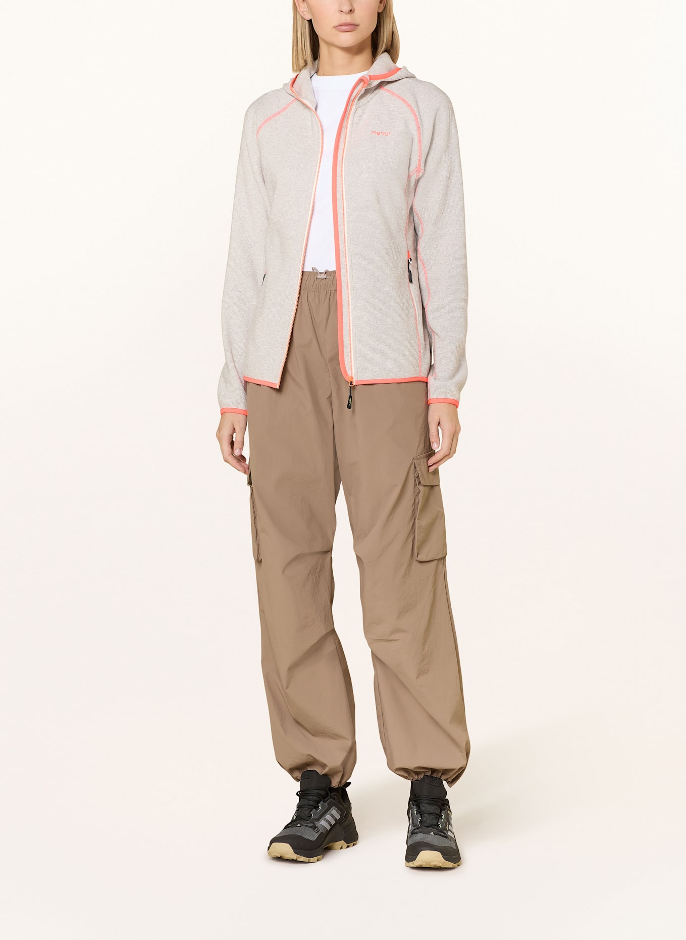 me°ru' Midlayer-Jacke HORTA: CREME / ORANGE