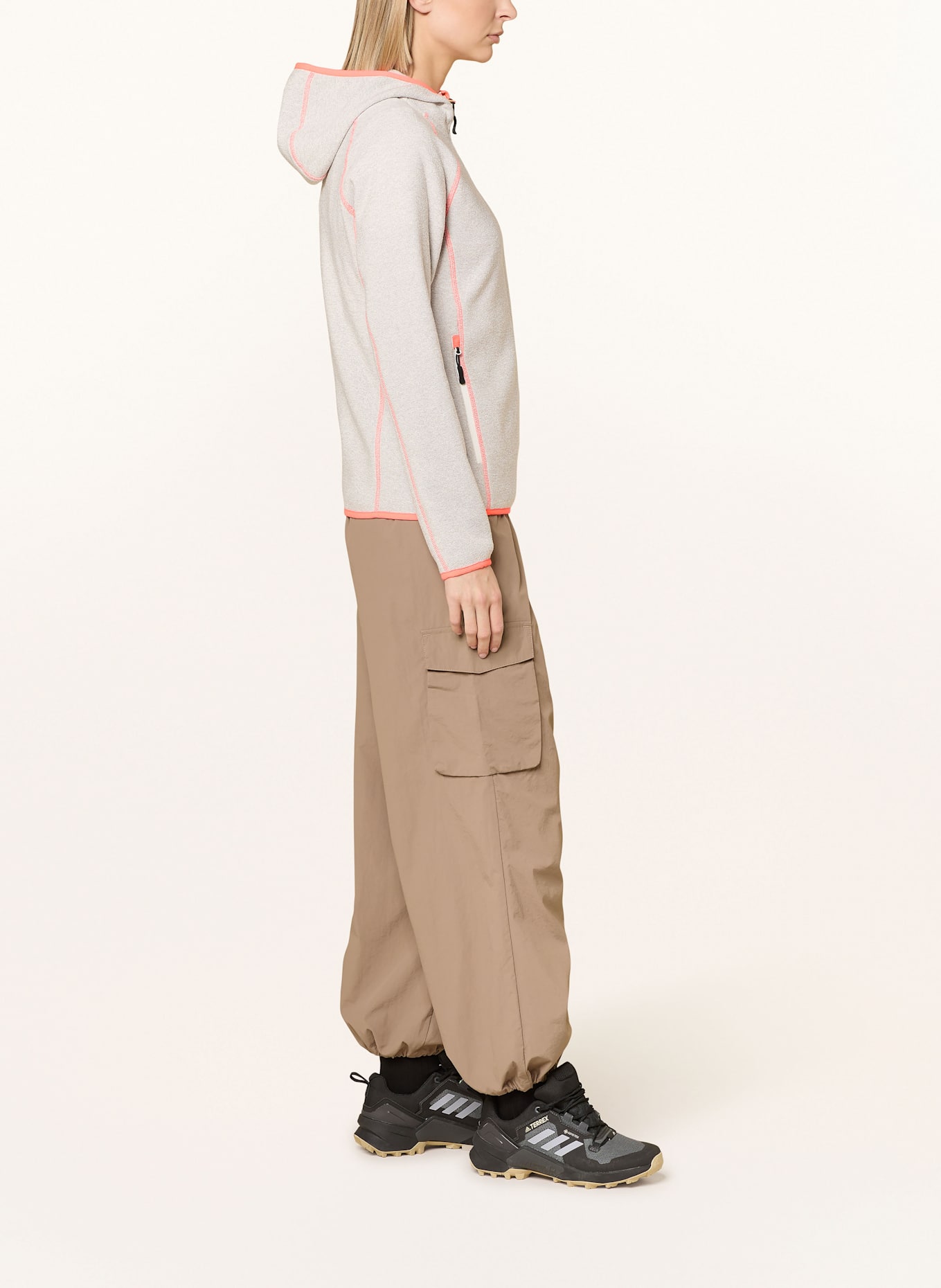 me°ru' Midlayer-Jacke HORTA: CREME / ORANGE