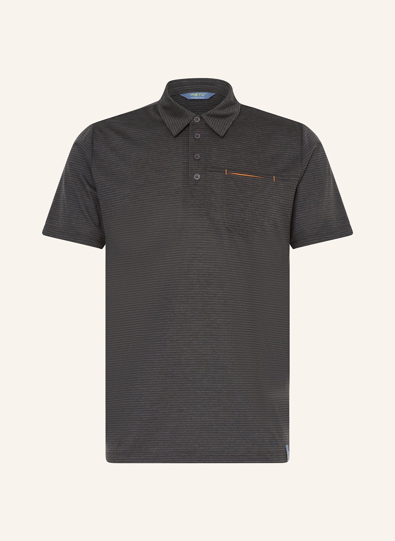 me°ru' Funktions-Poloshirt RUNDU: DUNKELGRAU