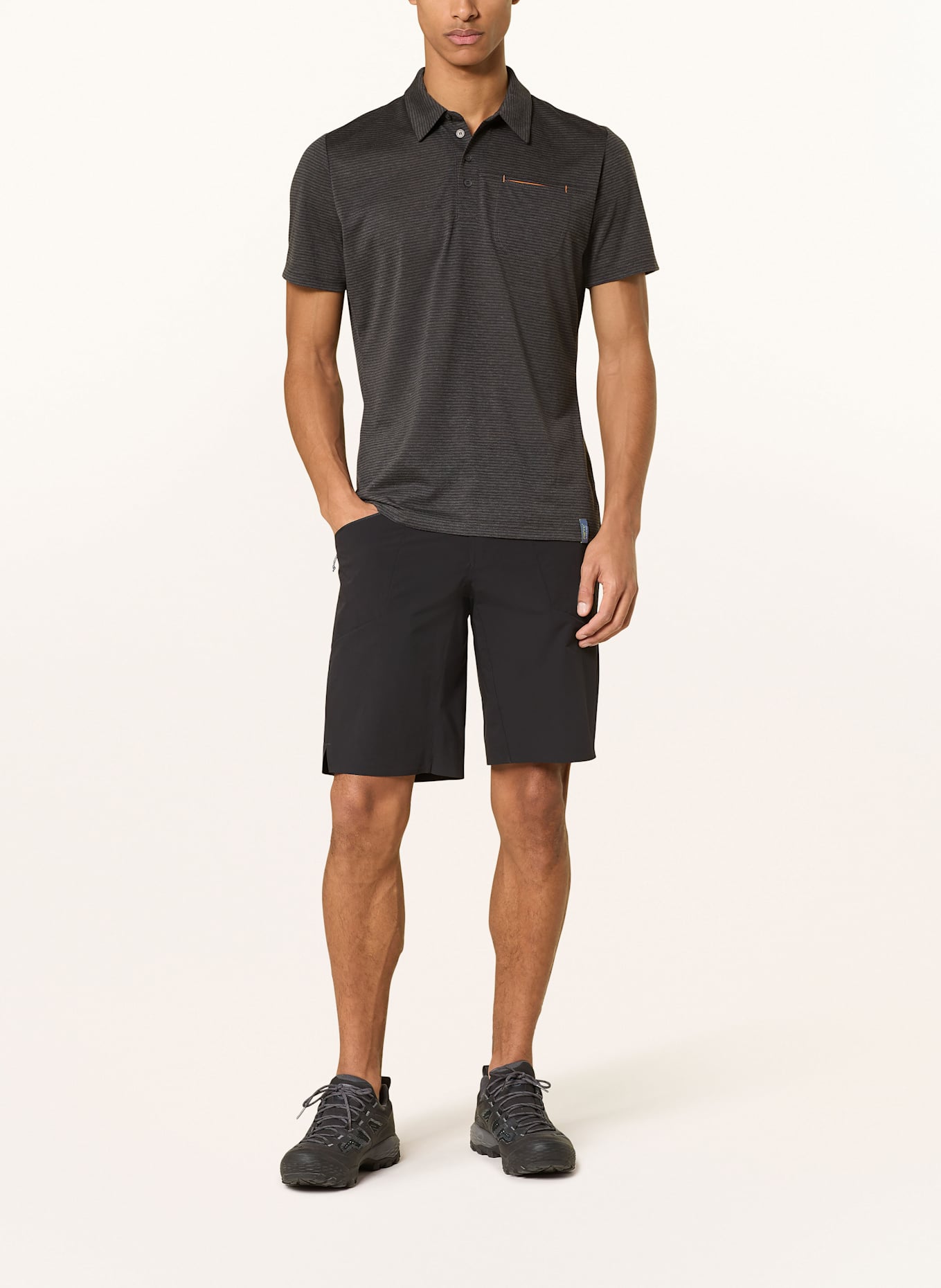 me°ru' Funktions-Poloshirt RUNDU: DUNKELGRAU