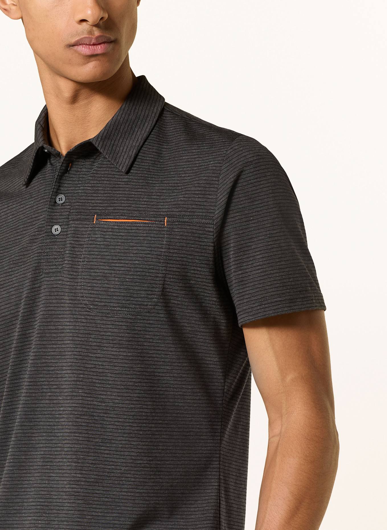 me°ru' Funktions-Poloshirt RUNDU: DUNKELGRAU