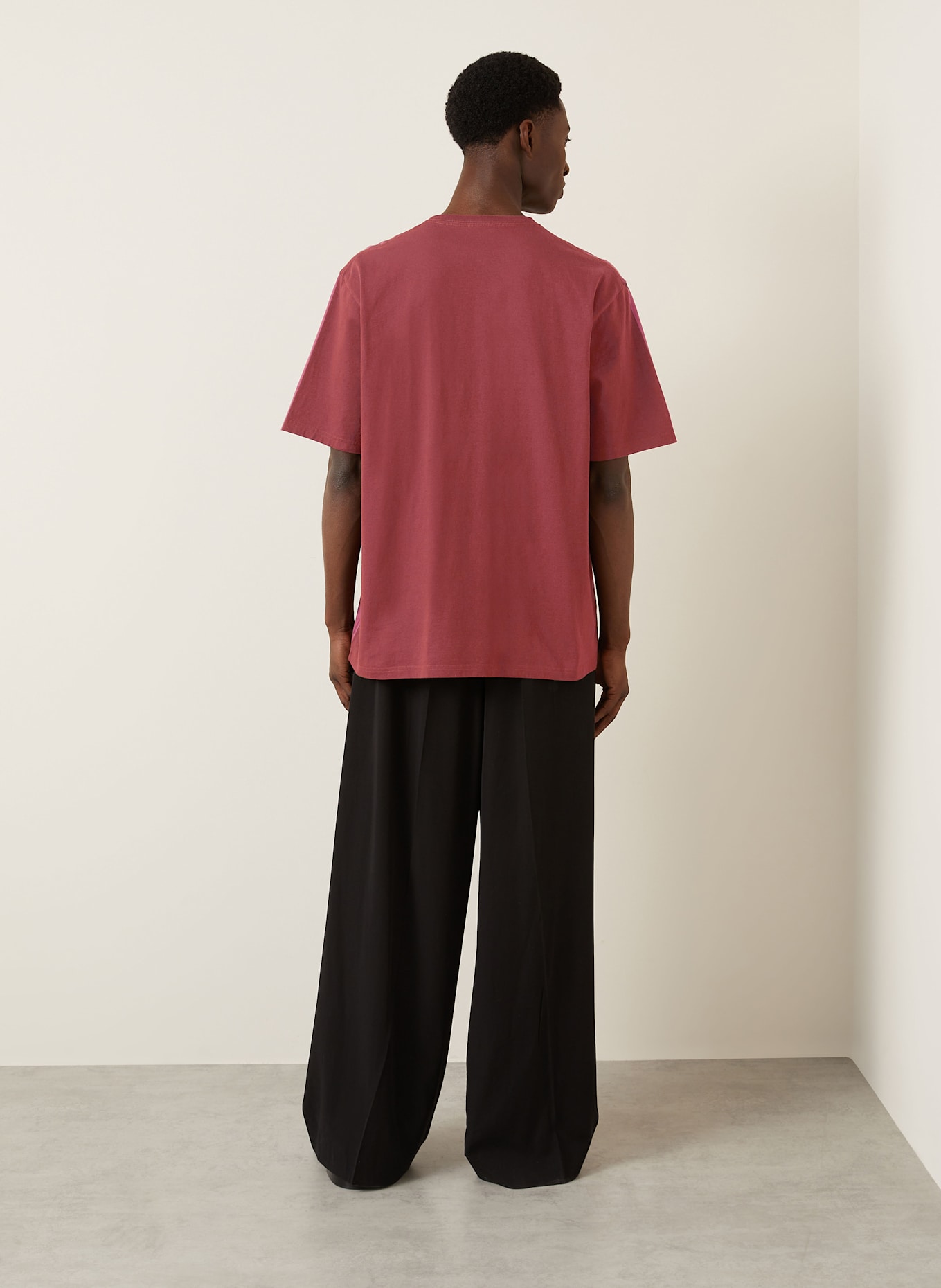 McQUEEN T-Shirt: DUNKELROT/ BRAUN